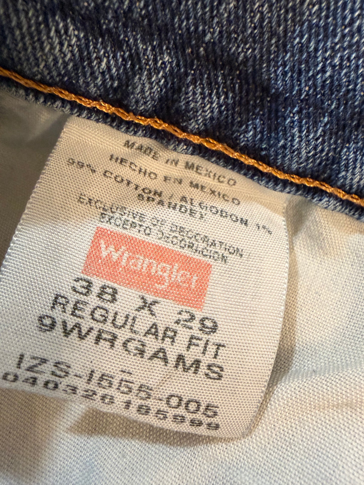 Jean Wrangler Authentics Regular Fit Bleu Stonewash W38/L29 99% Coton 1% Élasthanne Denim Stretch – Homme
