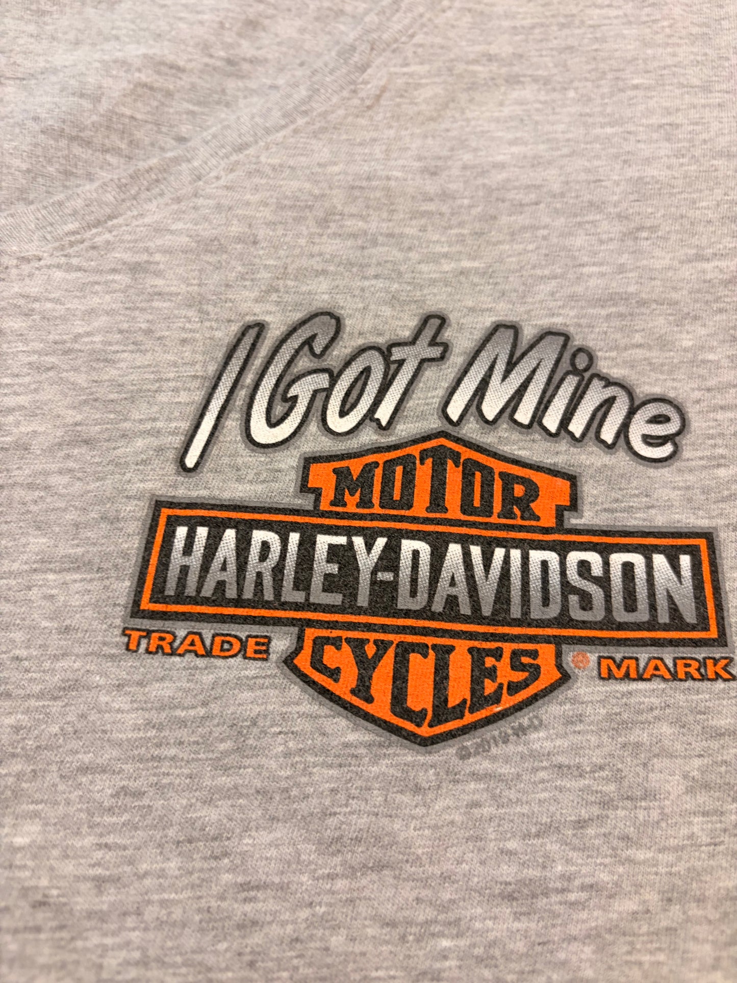 T-shirt Harley-Davidson « I Got Mine » Col V Gris Chiné – Femme – Taille L