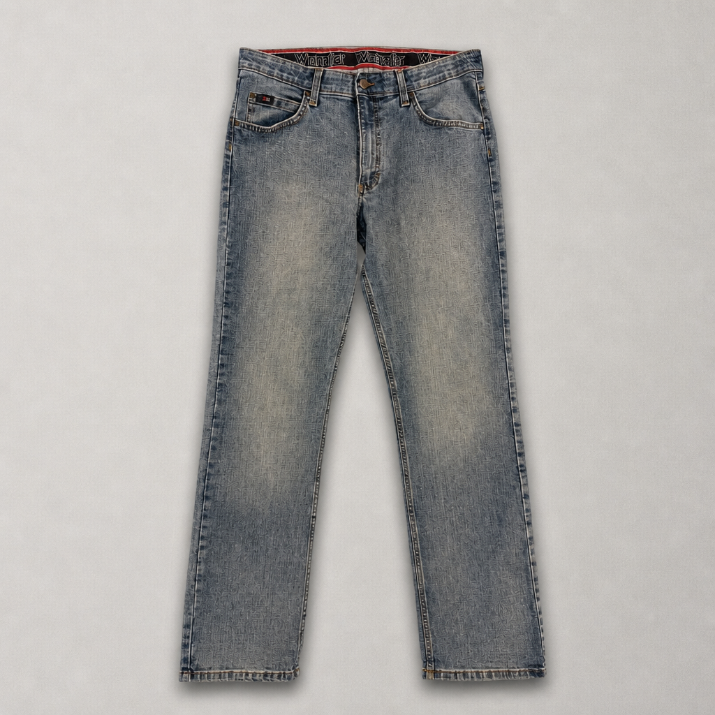 Jean Wrangler 20X Competition stretch bleu droit bande élastique intérieure – Homme – Taille W34 L34 (44) | Mode Seconde