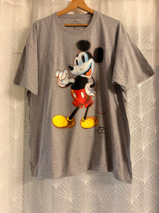 T-shirt Disney Mickey Mouse Édition Spéciale Disney 100 Gris – Taille XL
