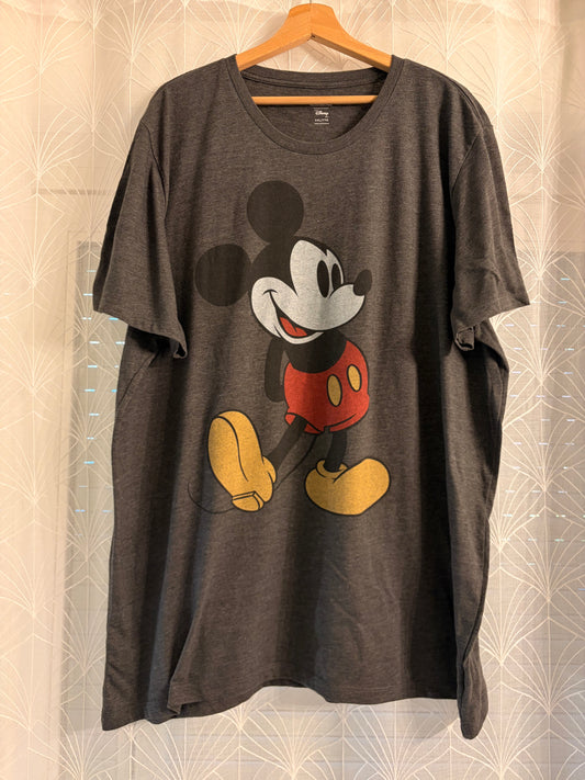 T-shirt Disney x Old Navy Mickey Mouse Gris Anthracite Chiné Coton/Polyester – Taille XXL | Seconde Main
