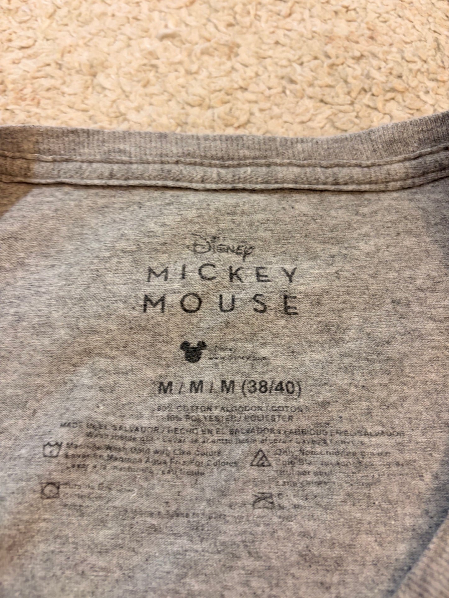 T-shirt Disney Mickey Mouse Gris Chiné – Taille M | Seconde Main