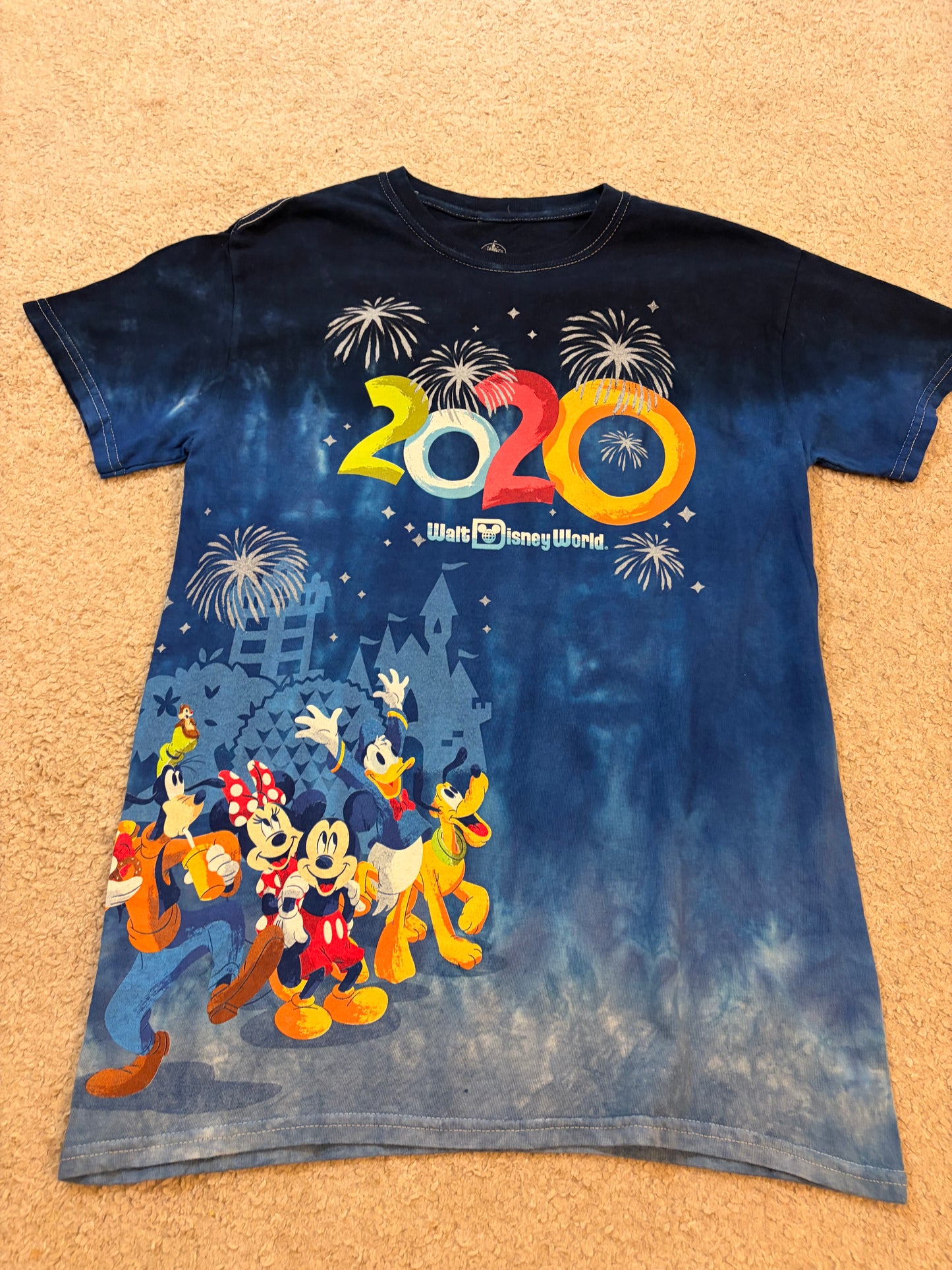 T-shirt Walt Disney World 2020 Tie-Dye Bleu – Taille S | Seconde Main