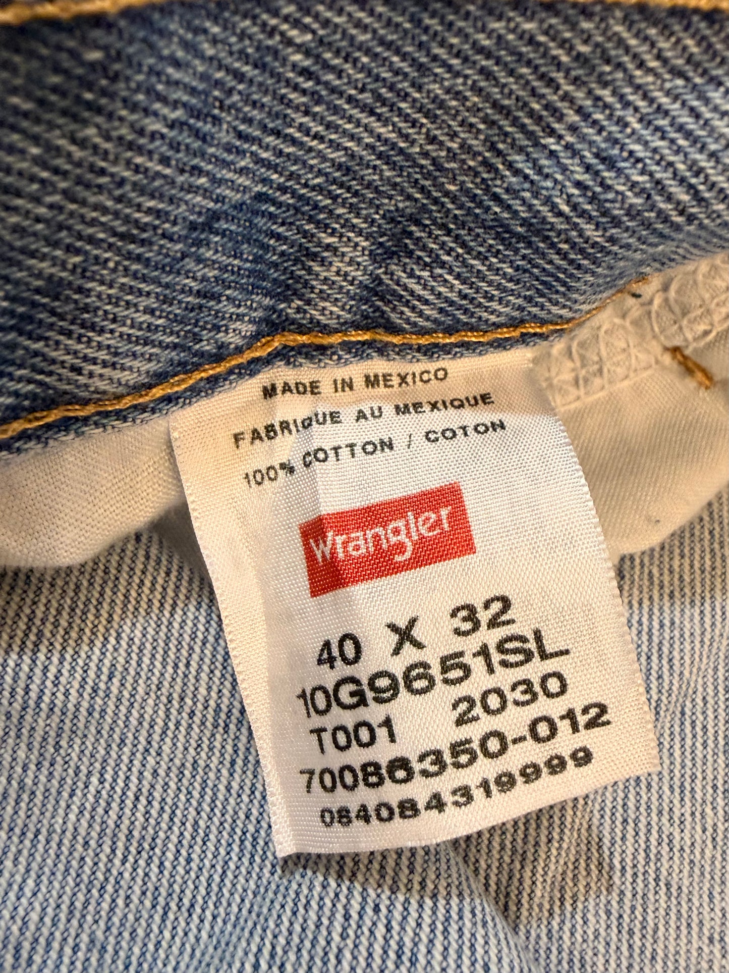 Jean Wrangler Premium Quality Bleu Clair Straight Fit 100% Coton – Taille W40 L32 | Seconde Main