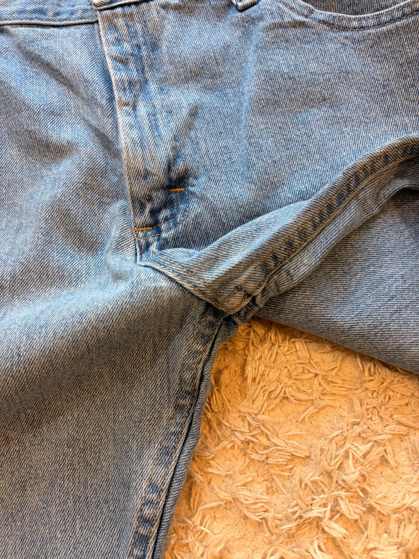 Jean Wrangler Authentics Droit Bleu Clair Délavé Vintage 100% Coton – Homme – Taille W36/L30