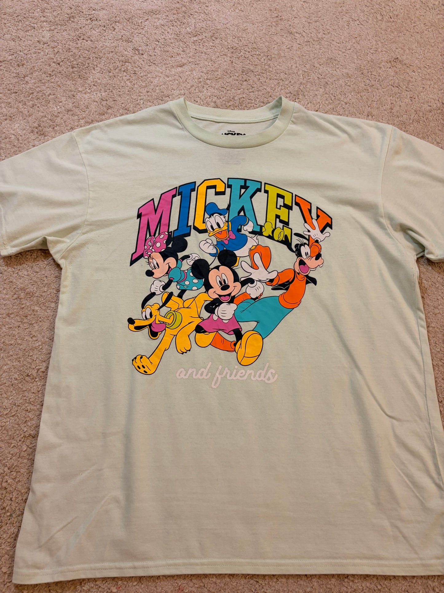 T-shirt Disney Mickey & Friends Vert Menthe – Taille L | Seconde Main