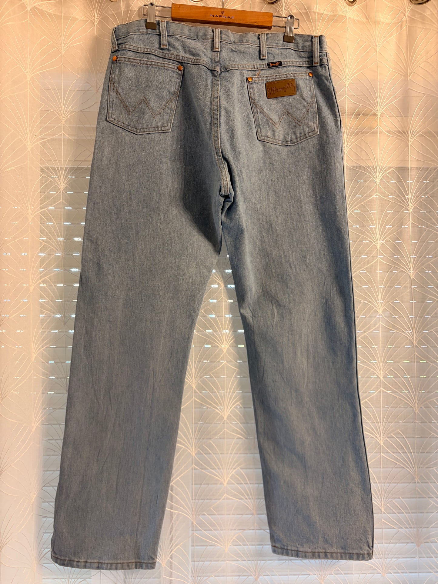 Jean Wrangler Cowboy Cut Droit Bleu Clair Délavé 100% Coton – Homme – Taille W36/L32