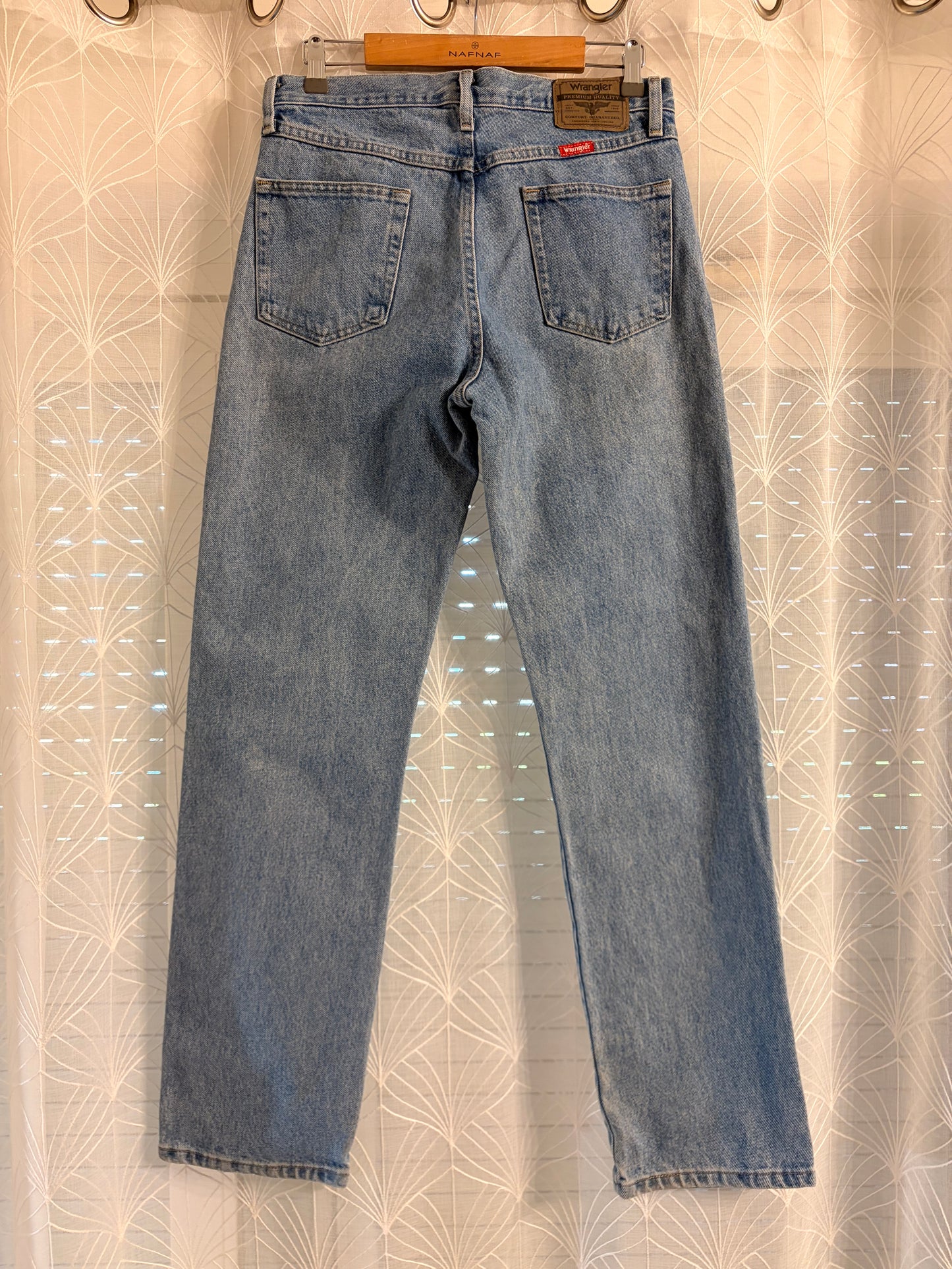 Jean Wrangler Five Star Premium Denim 96501SL Regular Fit Bleu Light Stonewash W31/L32 100% Coton Denim Lourd – Homme