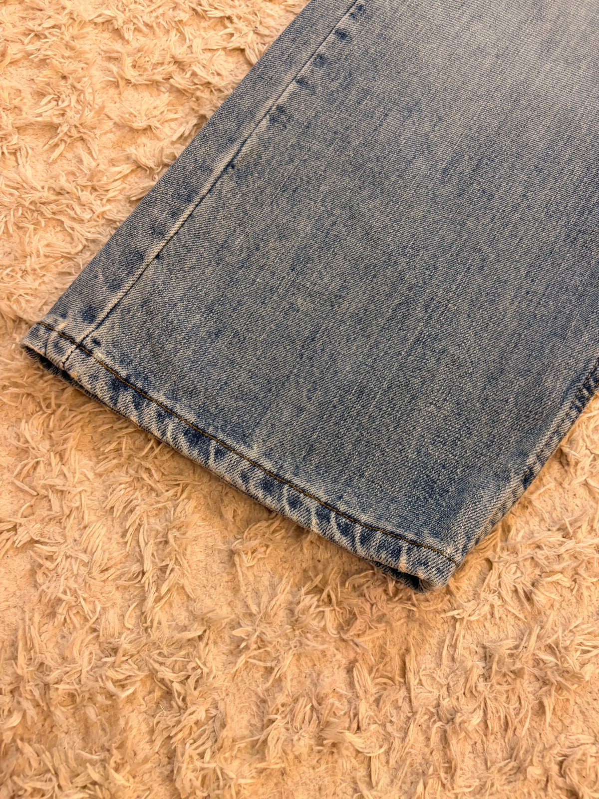Jean Wrangler Premium Quality Relaxed Fit Bleu Clair Délavé 100% Coton W40/L30 (FR 48-50) – Homme Grande Taille – Très Bon état