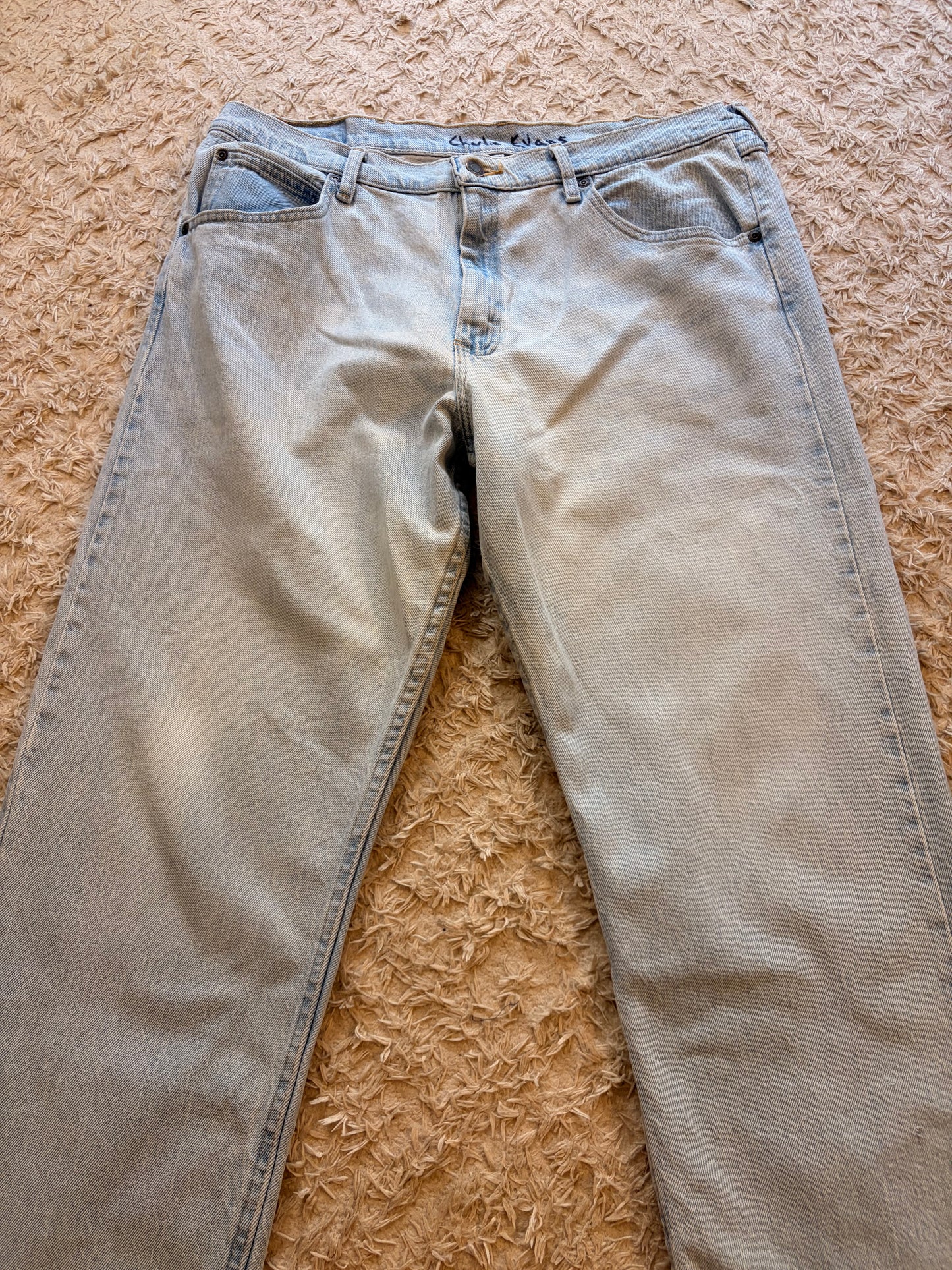 Jean Wrangler Premium Quality Droit Bleu Clair Délavé Stretch 99% Coton – Homme – Taille W36/L29