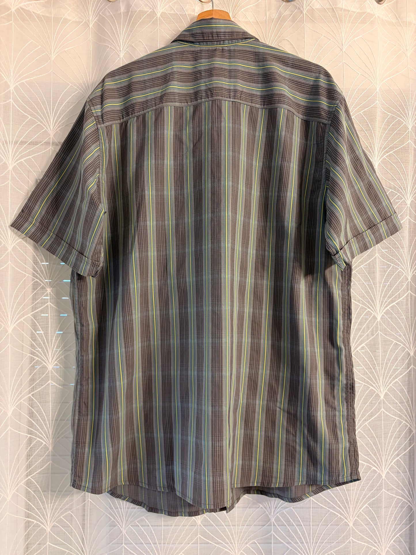 Chemise Technique Columbia Randonnée Grise Rayures Poche Zippée – Homme – Taille XL