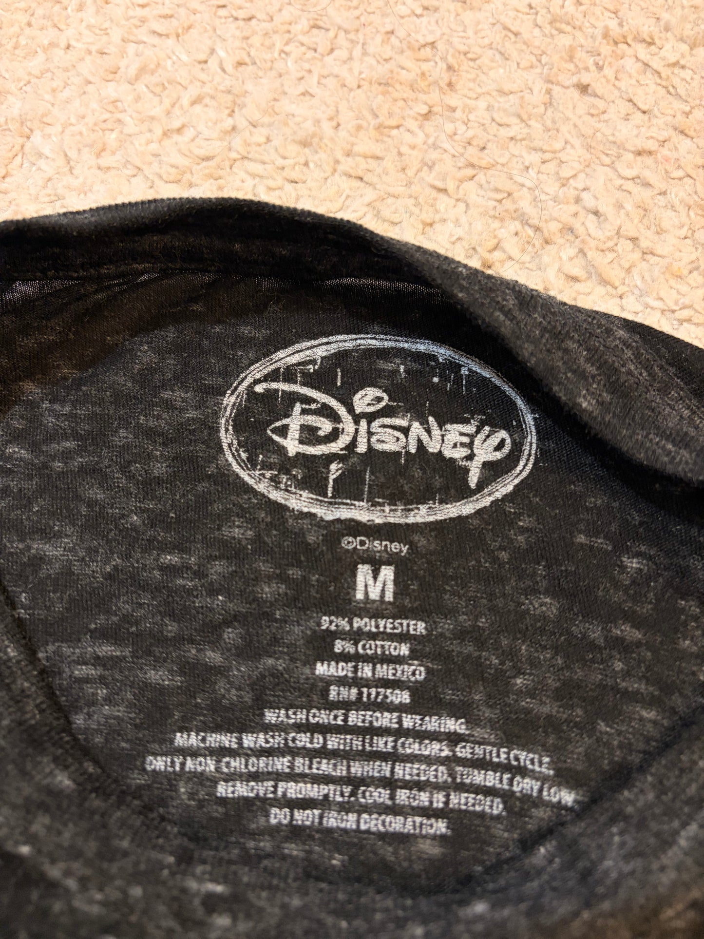 T-shirt Disney Mickey Mouse Noir/Gris - Homme Taille M
