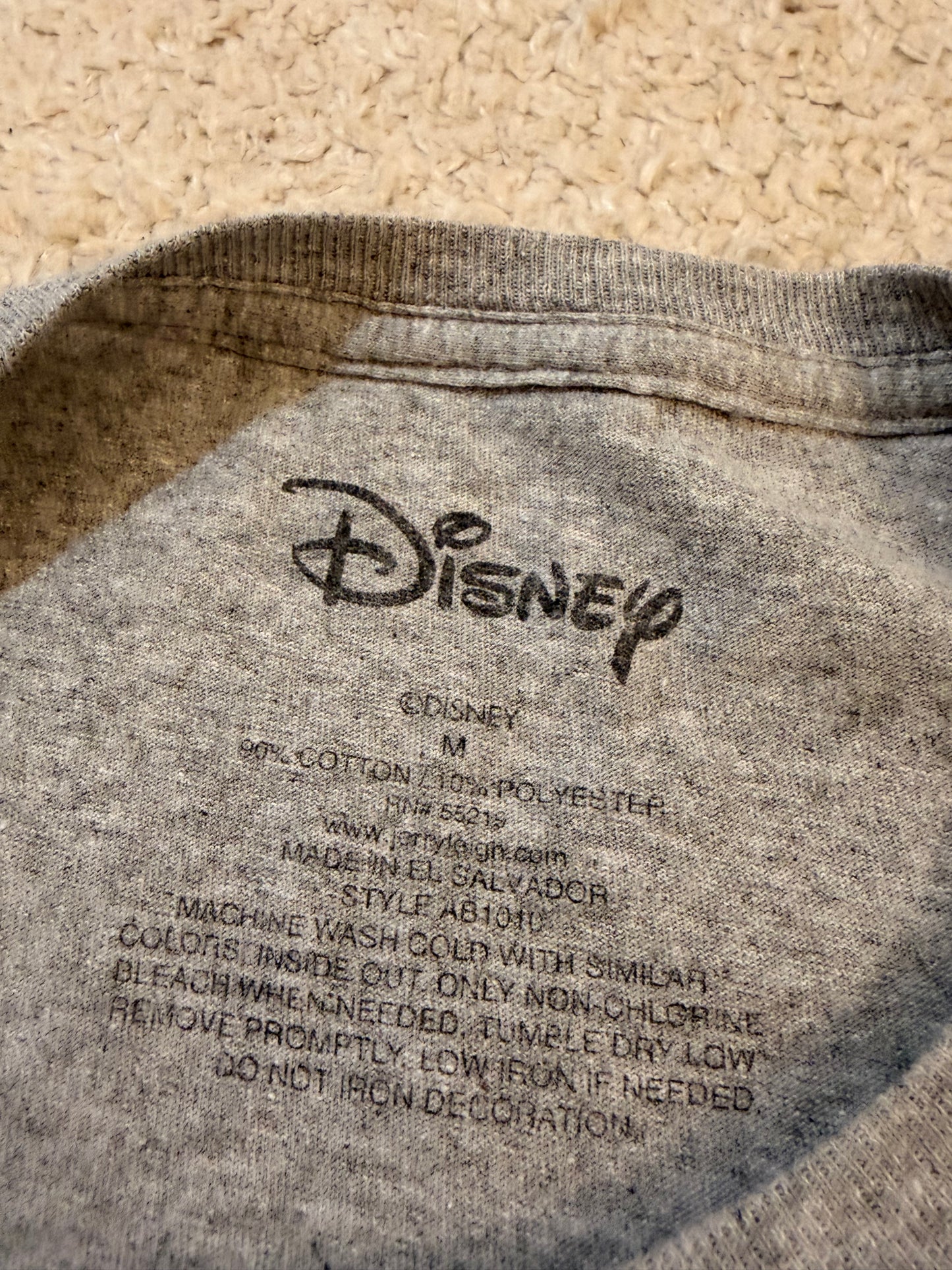 T-shirt Disney Noël Mickey & Minnie Mouse Couronne de Houx Gris Chiné – Mixte – Taille L