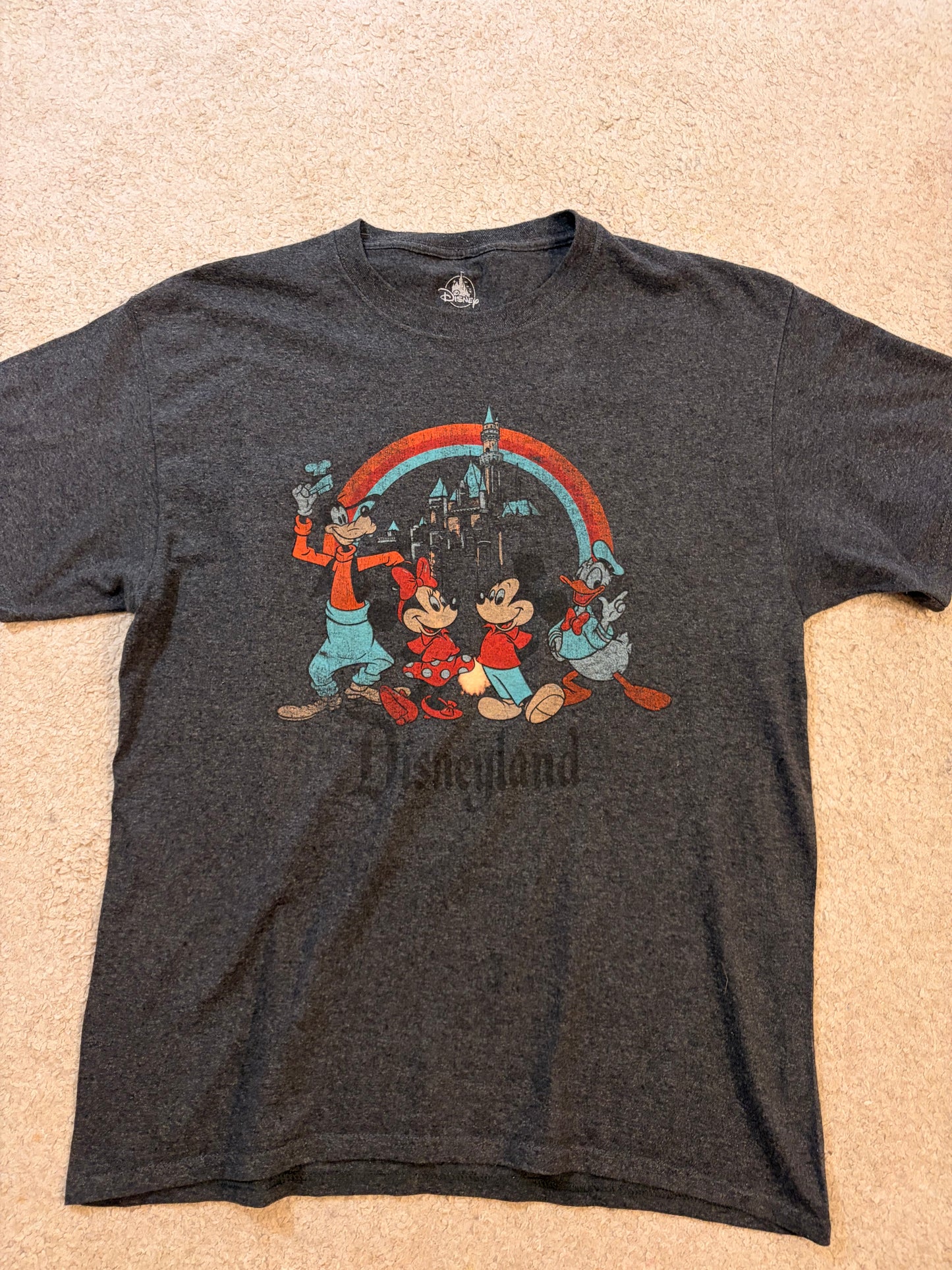 T-shirt Disneyland Vintage Gris Anthracite – Taille L | Seconde Main