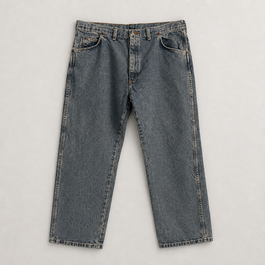 Jean Wrangler Authentic vintage Made in USA droit bleu délavé 100% coton – Homme – Taille W40 L29 (50) | Mode Seconde