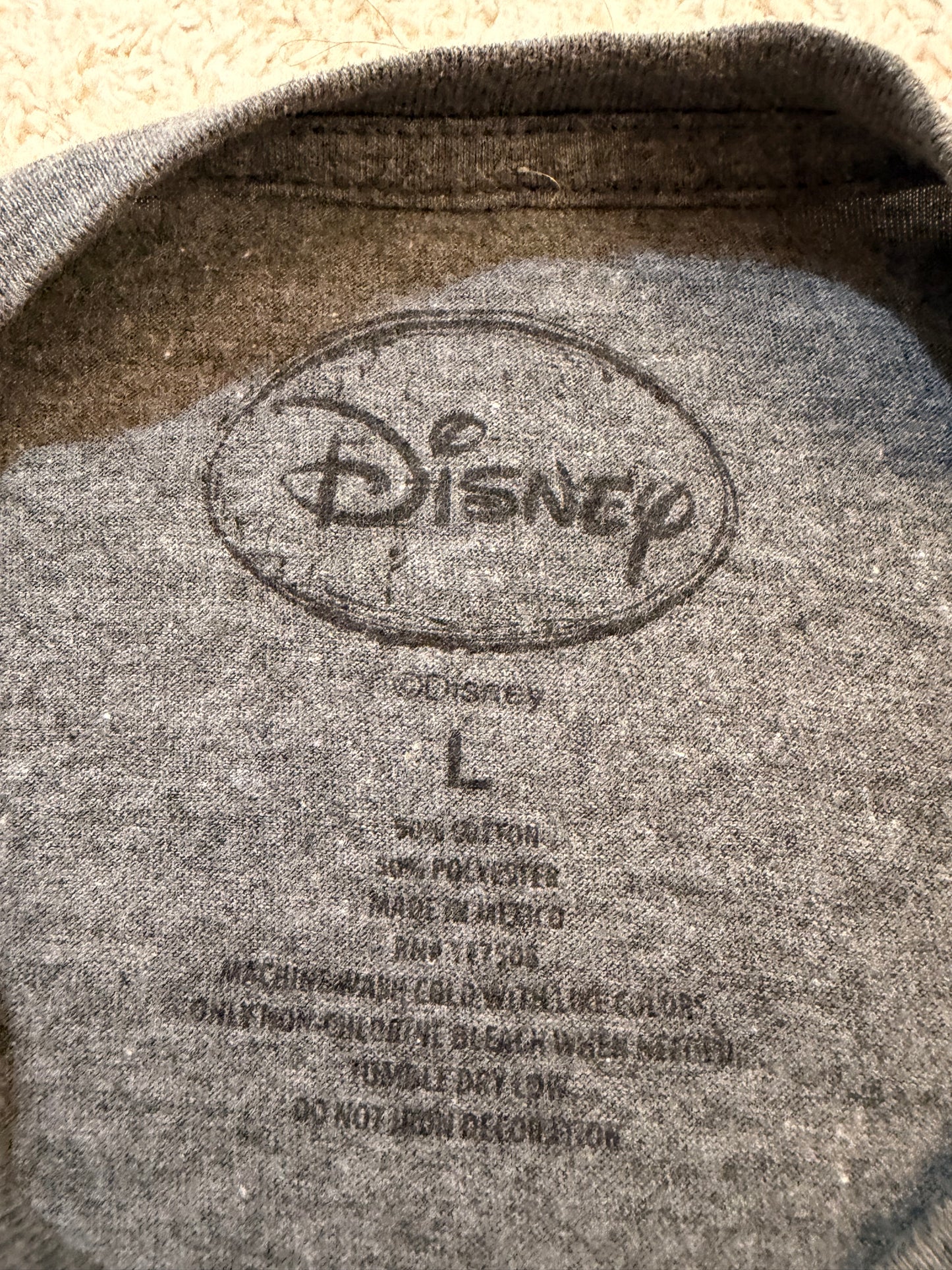 T-shirt Disney Mickey Mouse Gris Chiné – Taille L | Seconde Main