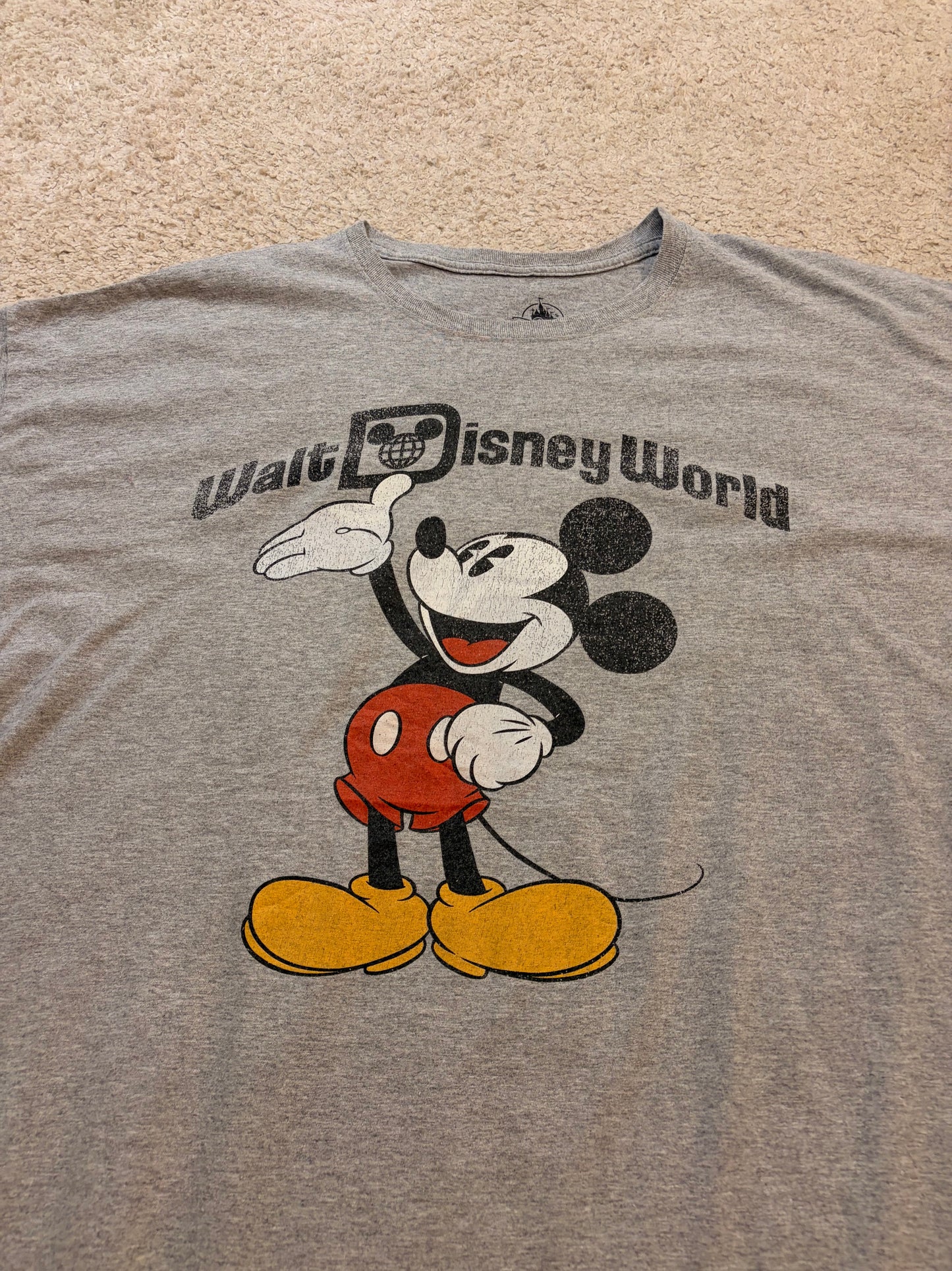 T-shirt Walt Disney World Mickey Mouse Gris Chiné – Taille XXL | Seconde Main