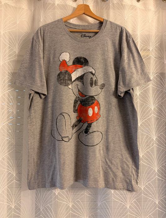 T-shirt Disney Mickey Mouse Gris Chiné Grande Taille – Taille XXL/2X | Seconde Main