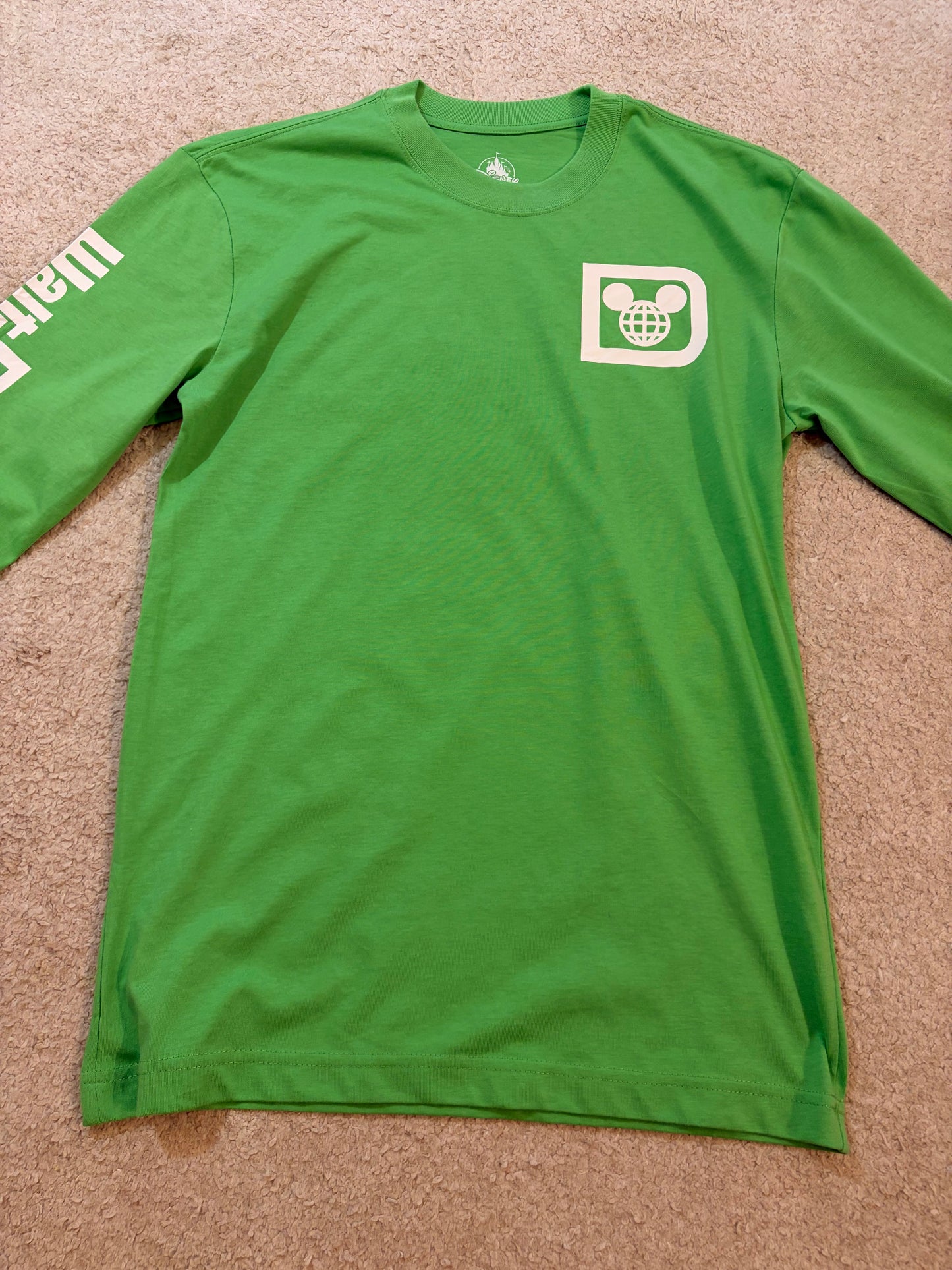 T-shirt Manches Longues Walt Disney World Vert Pomme – Taille S | Seconde Main