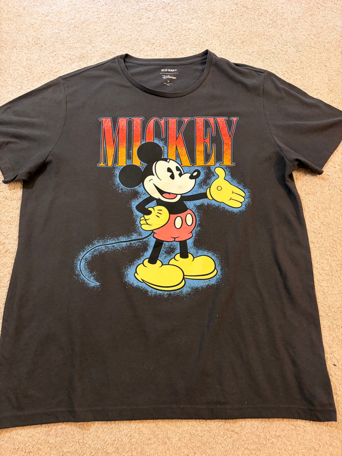 T-shirt Old Navy x Disney Mickey Mouse Noir – Taille XL | Seconde Main