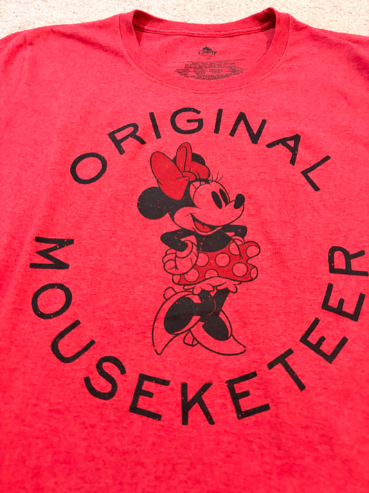T-shirt Disney Minnie Mouse Original Mouseketeer Rouge Chiné Coton/Polyester – Taille 2XL Femme | Seconde Main
