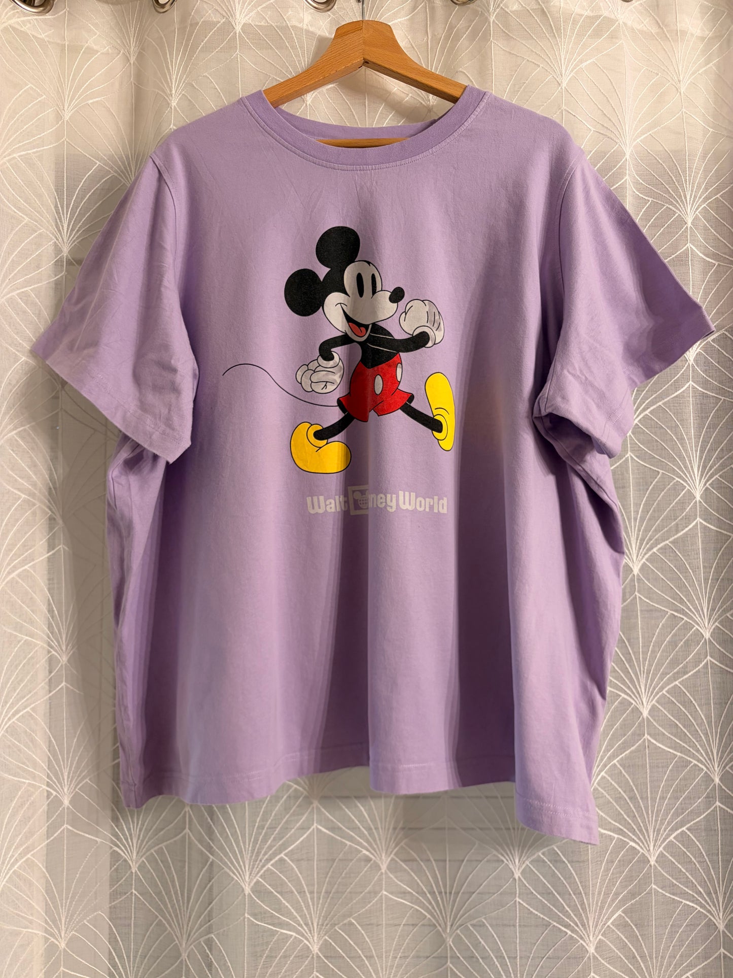 T-shirt Walt Disney World Mickey Mouse Lilas/Violet Pastel Boxy – Mixte – Taille 2XL/3XL