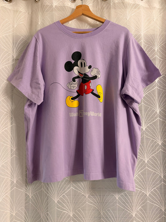T-shirt Walt Disney World Mickey Mouse Lilas/Violet Pastel Boxy – Mixte – Taille 2XL/3XL