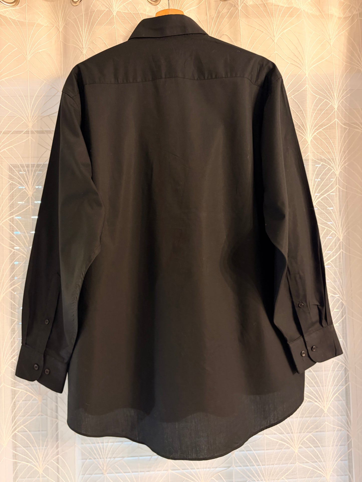 Chemise Pierre Cardin Manches Longues Noire – Taille L