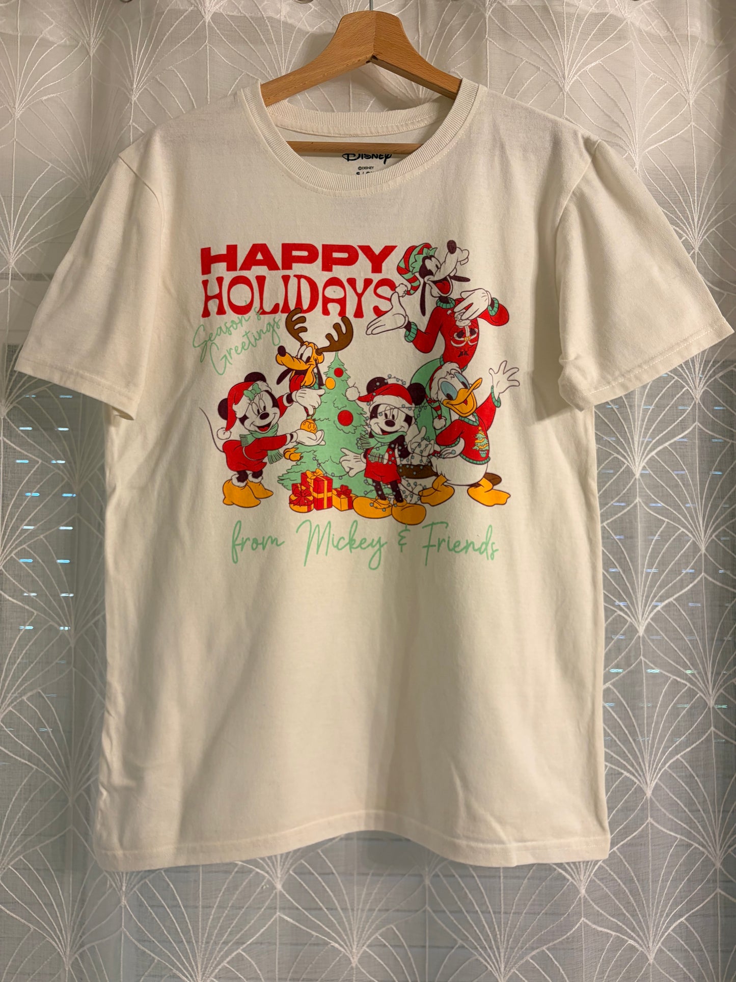 T-shirt Disney Noël Mickey & Friends Crème – Taille S | Seconde Main