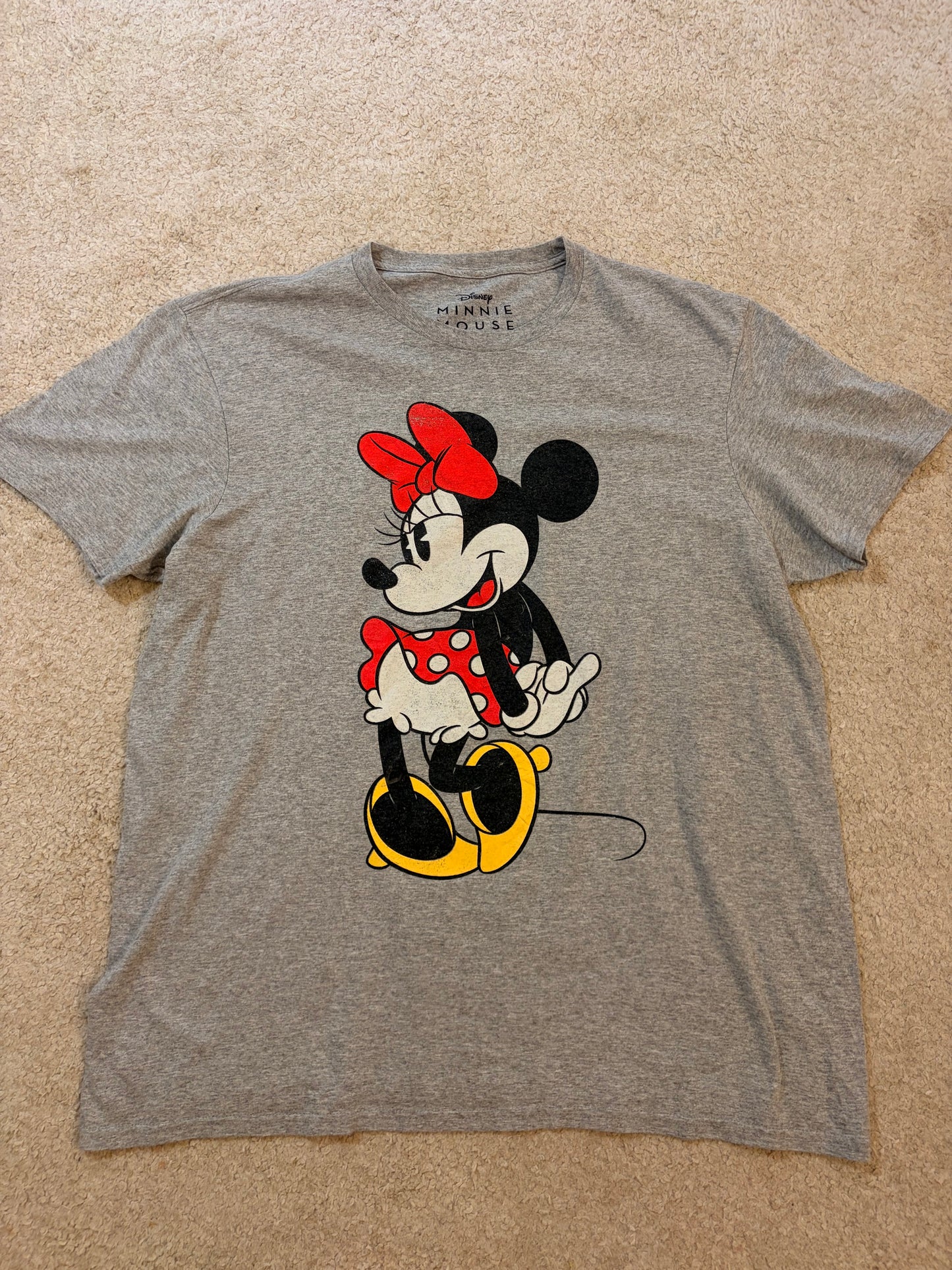T-shirt Disney Minnie Mouse Vintage Gris Chiné – Taille L | Seconde Main