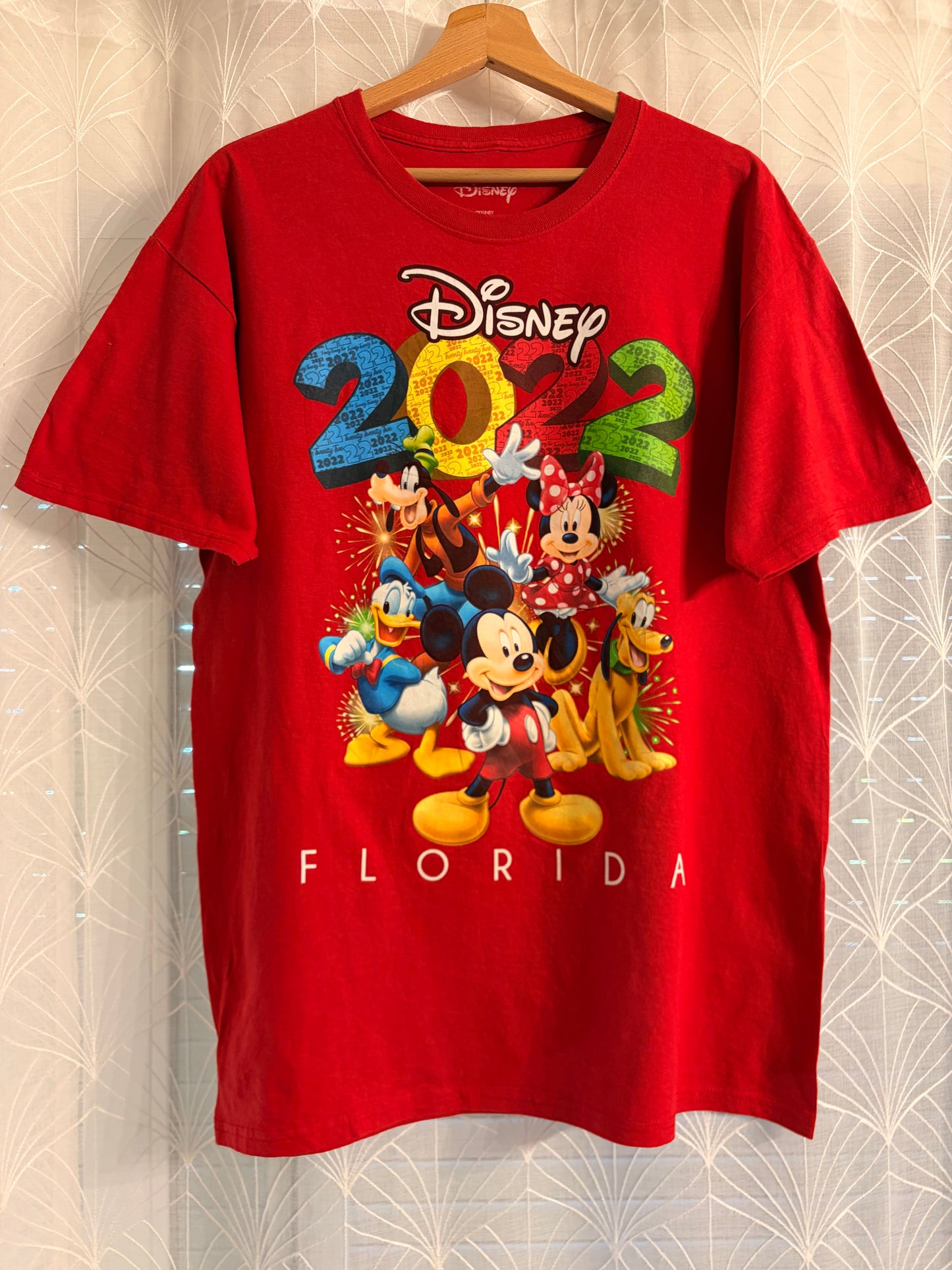 T-shirt Disney Florida 2022 Mickey & ses Amis Rouge – Taille L