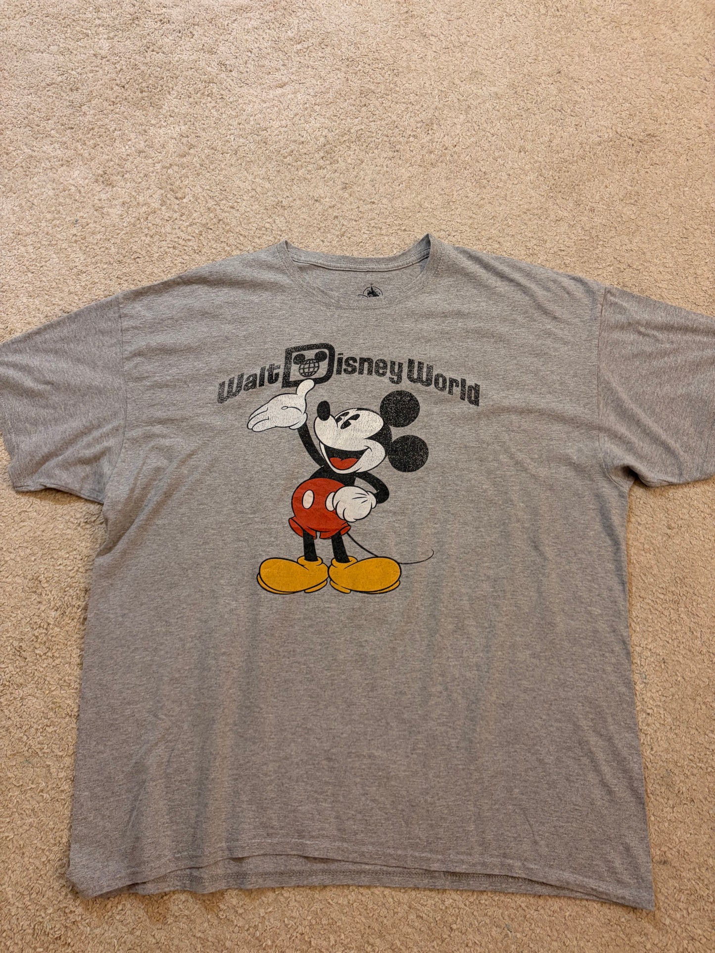 T-shirt Walt Disney World Mickey Mouse Gris Chiné – Taille XXL | Seconde Main