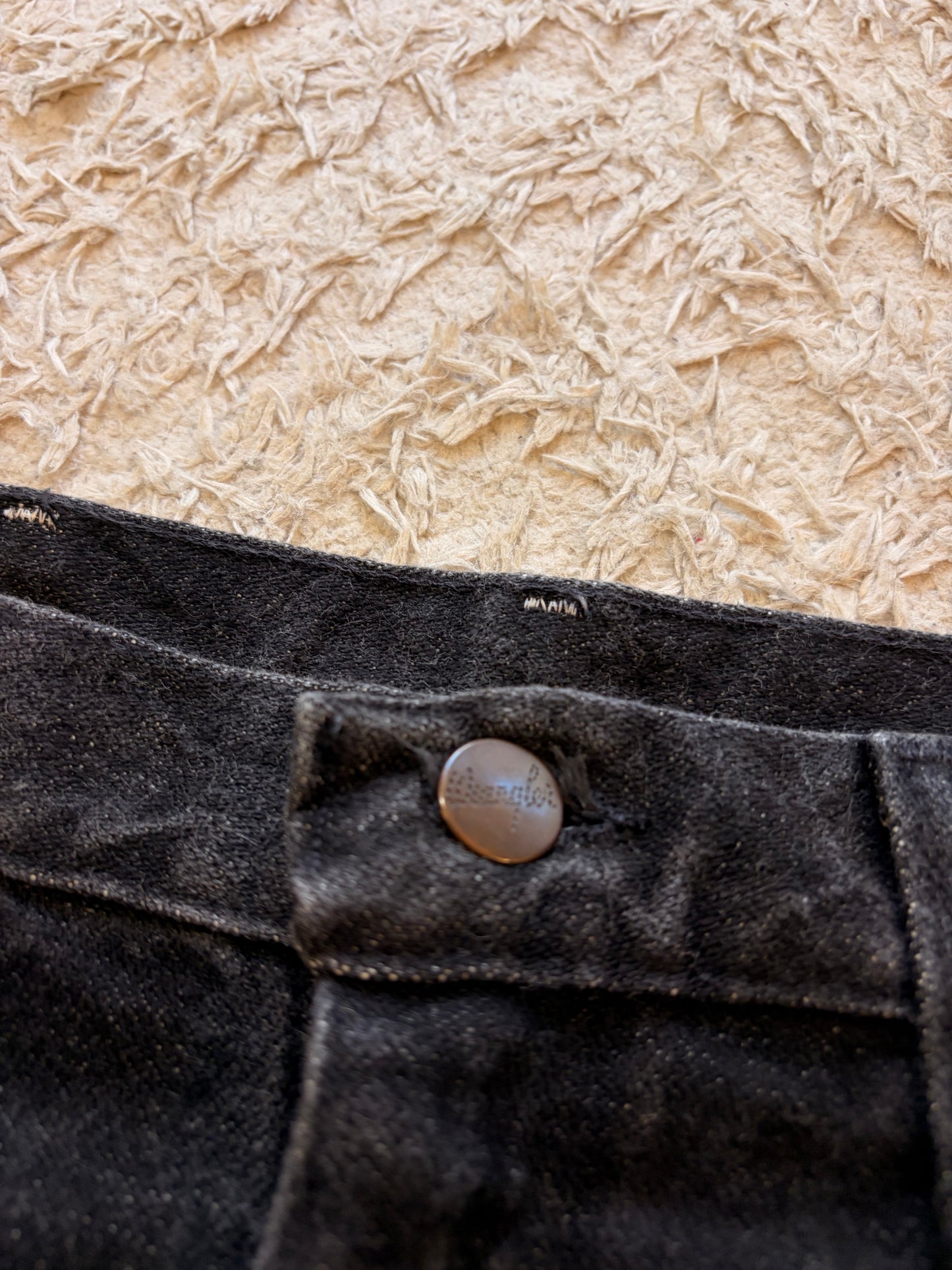 Jean Wrangler Cowboy Cut Vintage Made in USA Taille Haute Noir Délavé – Femme – Taille 36/38 (US 10)