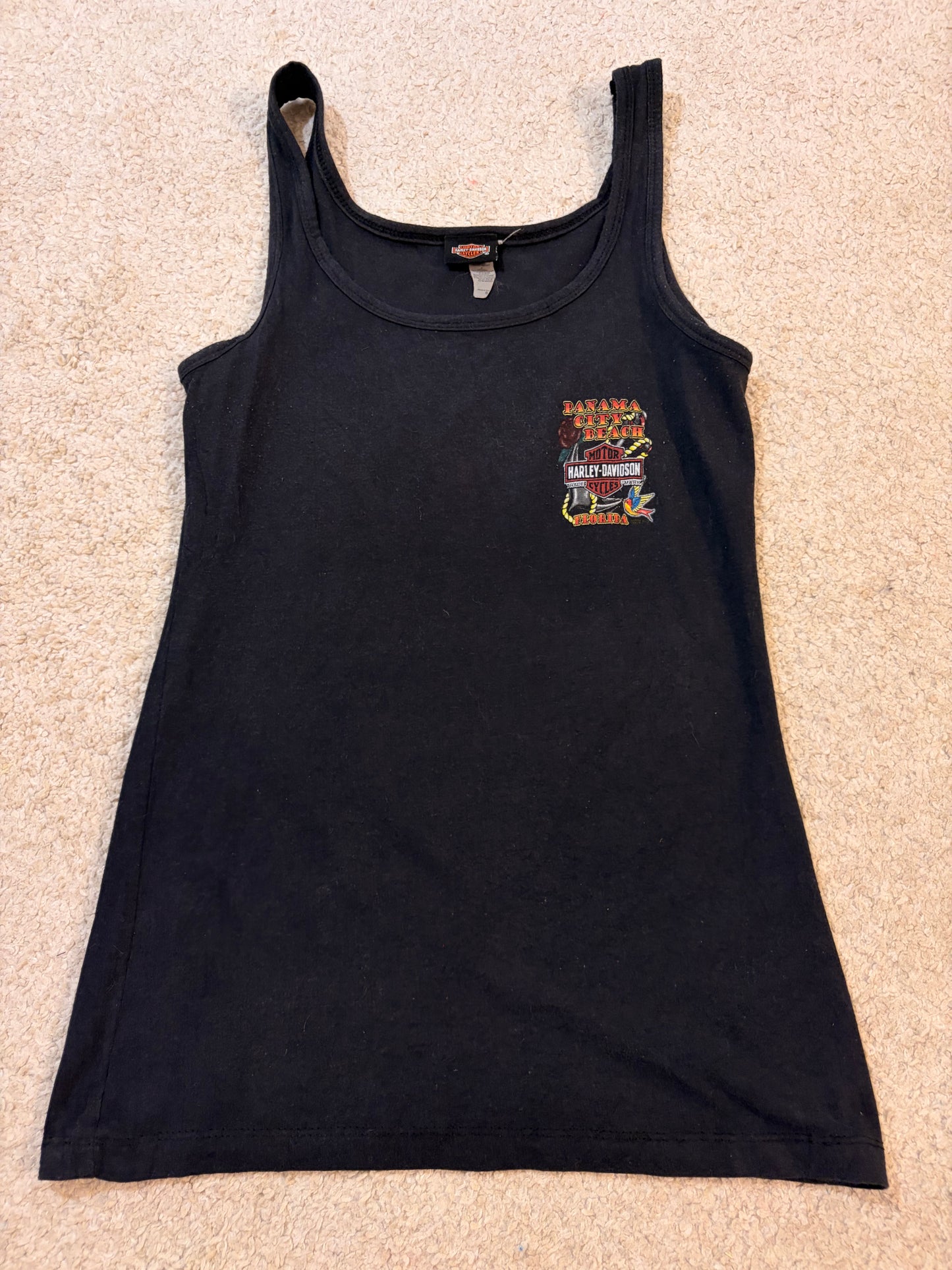 Débardeur Harley-Davidson Panama City Beach Noir Graphisme Old School – Femme – Taille S