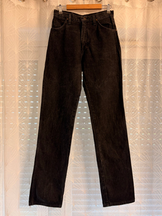 Jean Wrangler Cowboy Cut Vintage Made in USA Taille Haute Noir Délavé – Femme – Taille 36/38 (US 10)