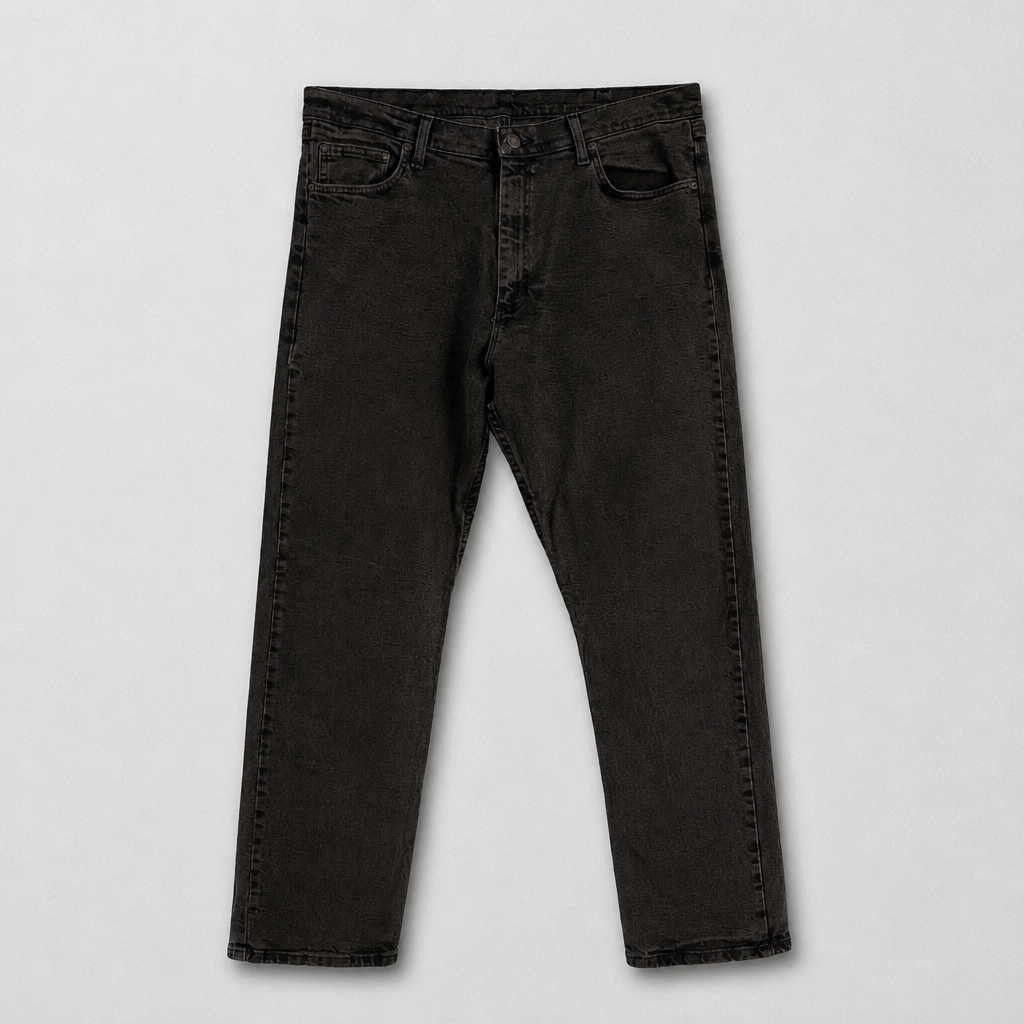 Jean Wrangler Premium Quality droit noir délavé stretch 99% coton – Homme – Taille W38 L32 | Mode Seconde