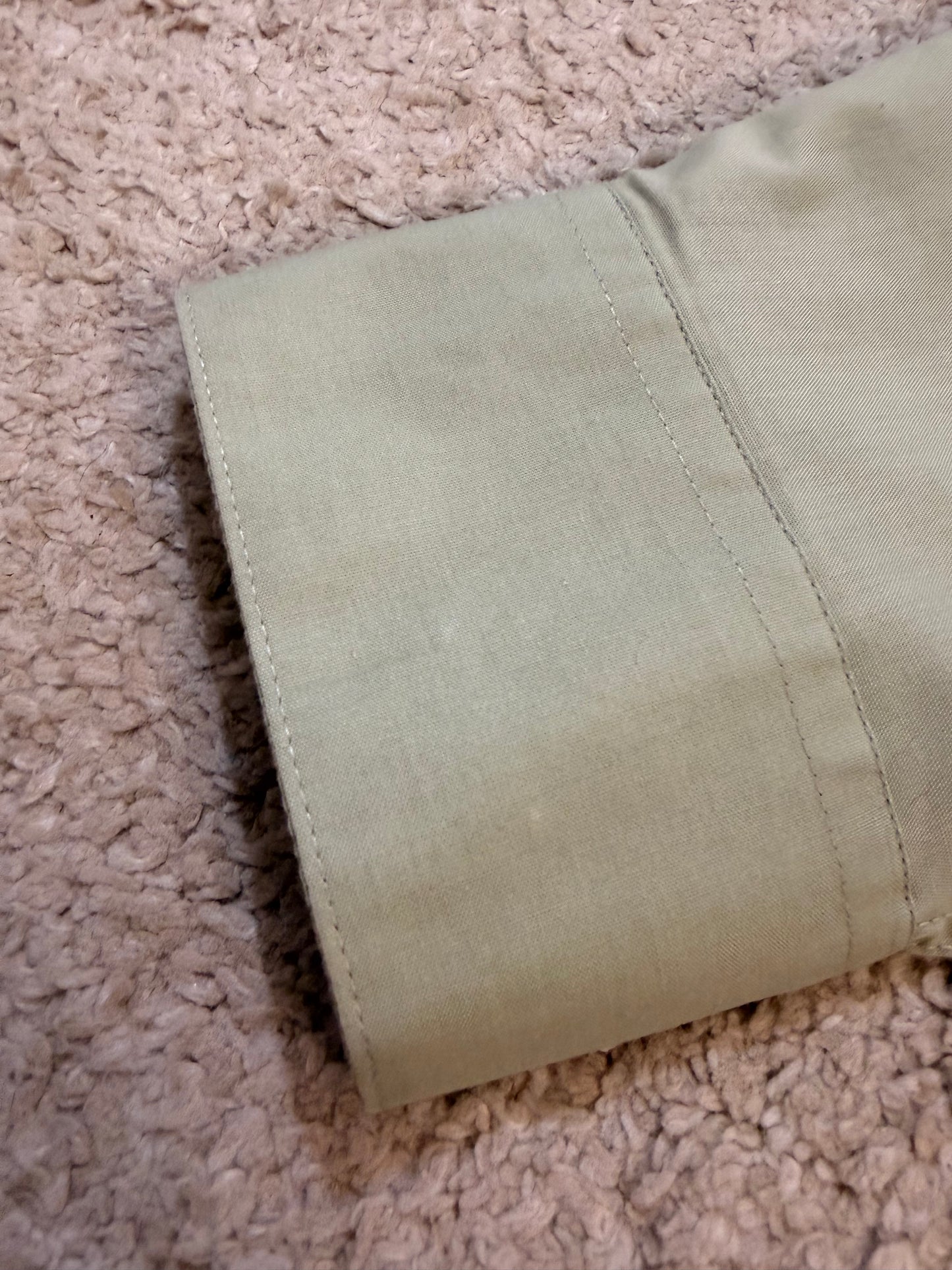 Chemise Pierre Cardin Vert Amande/Eau Pastel Manches Longues – Homme – Taille 16/16½ (XL)
