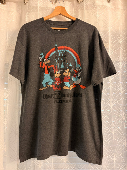 T-shirt Walt Disney World Florida Vintage Gris Anthracite – Taille L | Seconde Main