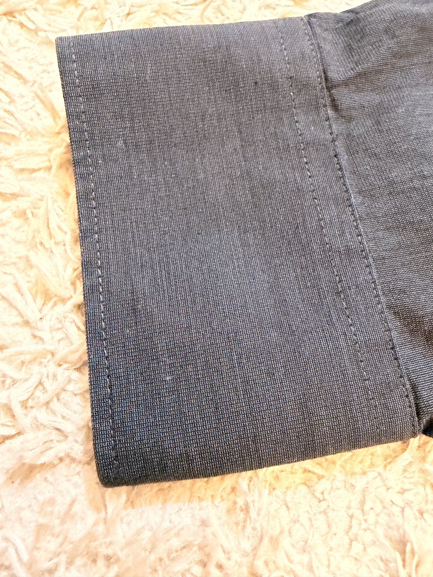 Chemise Perry Ellis Slim Fit Noire 100% Coton Manches Longues – Homme – Taille M