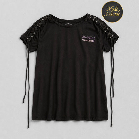 T-shirt Vance Biker Wear Daytona Bike Week 2020 noir dos ailes Biker Forever strass bleus/roses œillets lacets – Femme – Taille 3XL | Mode Seconde
