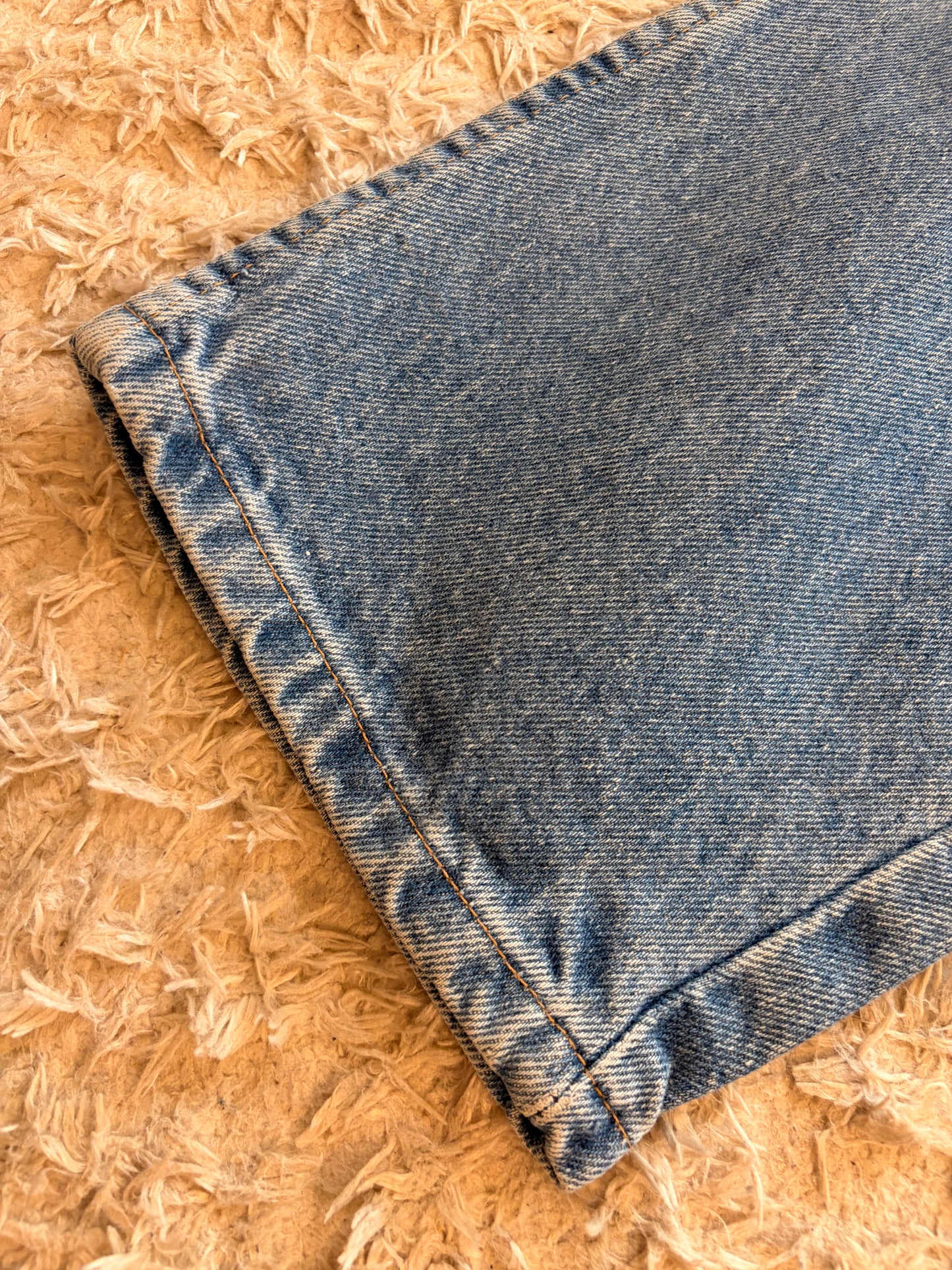 Jean Wrangler Authentic Vintage Made in USA Droit Bleu Délavé 100% Coton – Homme – Taille W40/L29 (50)