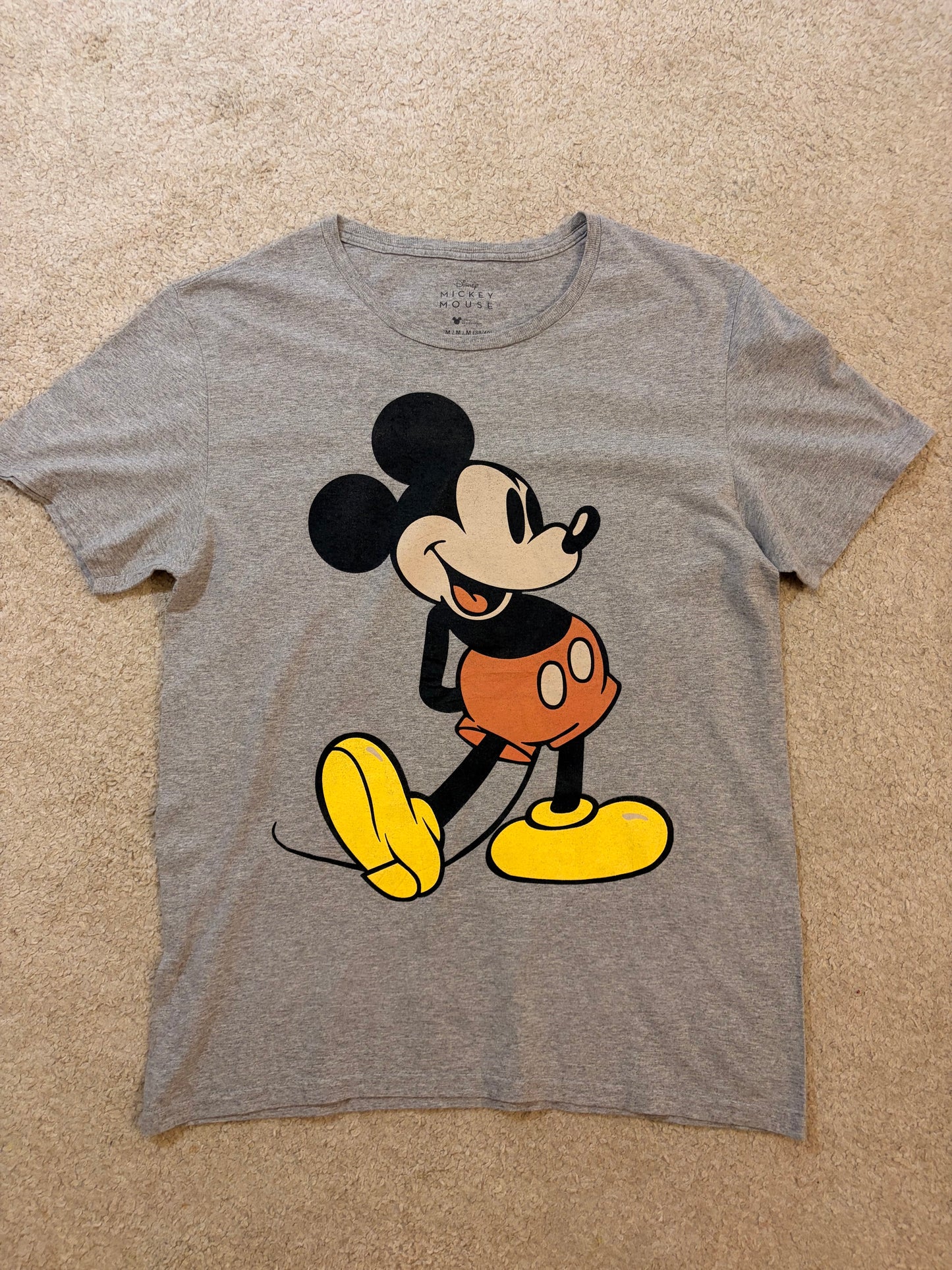 T-shirt Disney Mickey Mouse Gris Chiné – Taille M | Seconde Main