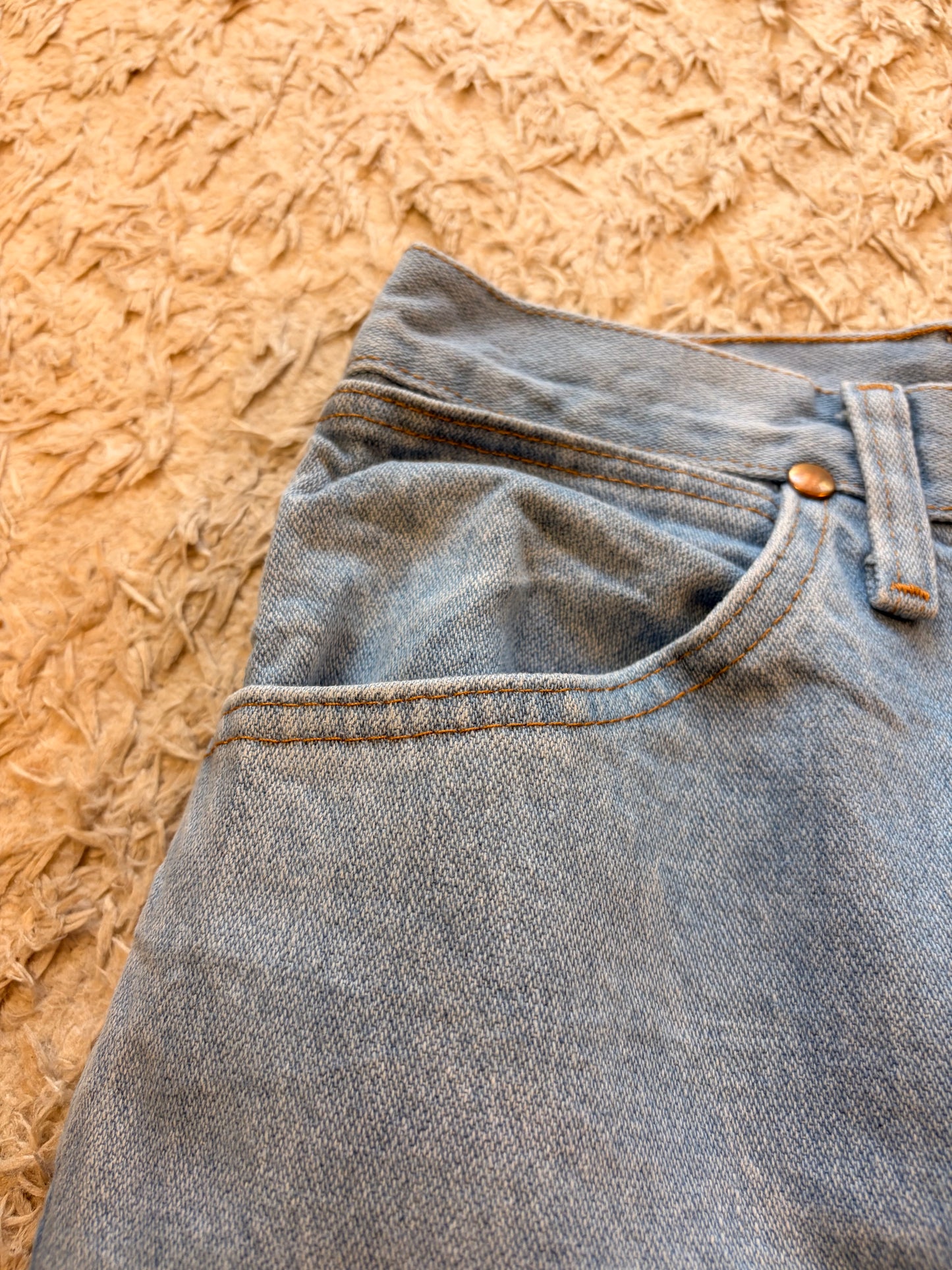 Jean Wrangler Cowboy Cut Droit Bleu Clair Délavé 100% Coton – Homme – Taille W36/L32