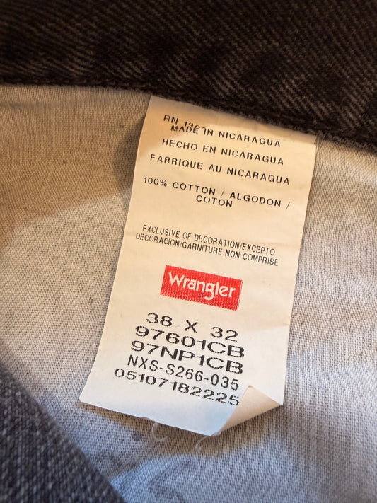 Jean Wrangler Premium Quality Comfort Guaranteed Noir Délavé Anthracite Faded Black 100% Coton W38/L32 – Homme – Taille 48