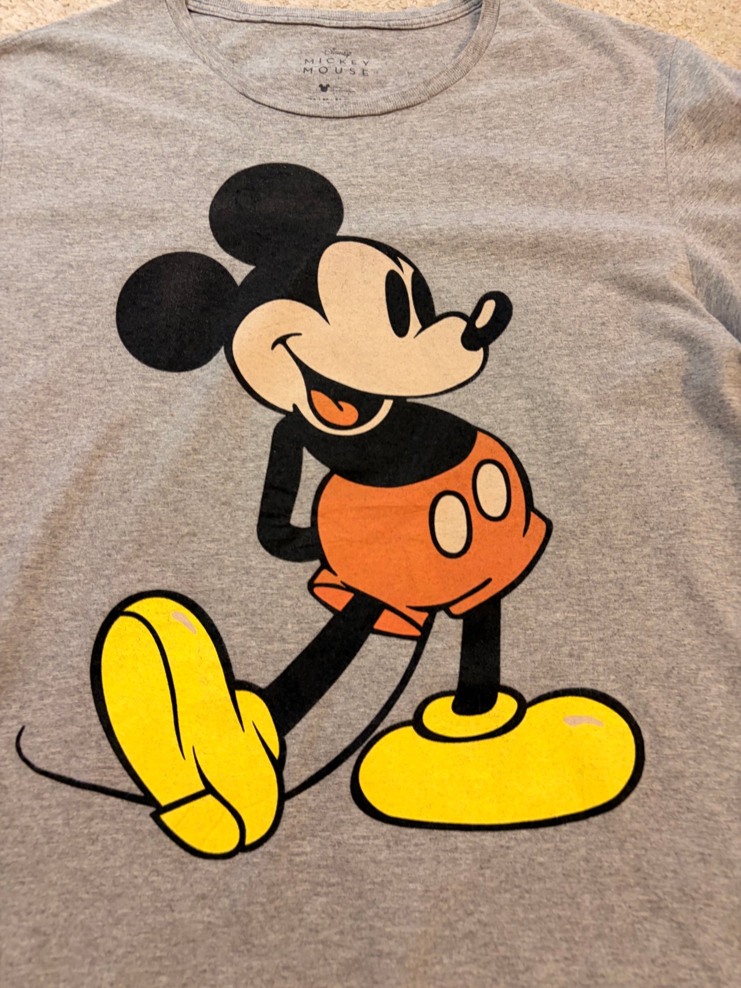 T-shirt Disney Mickey Mouse Gris Chiné – Taille M | Seconde Main