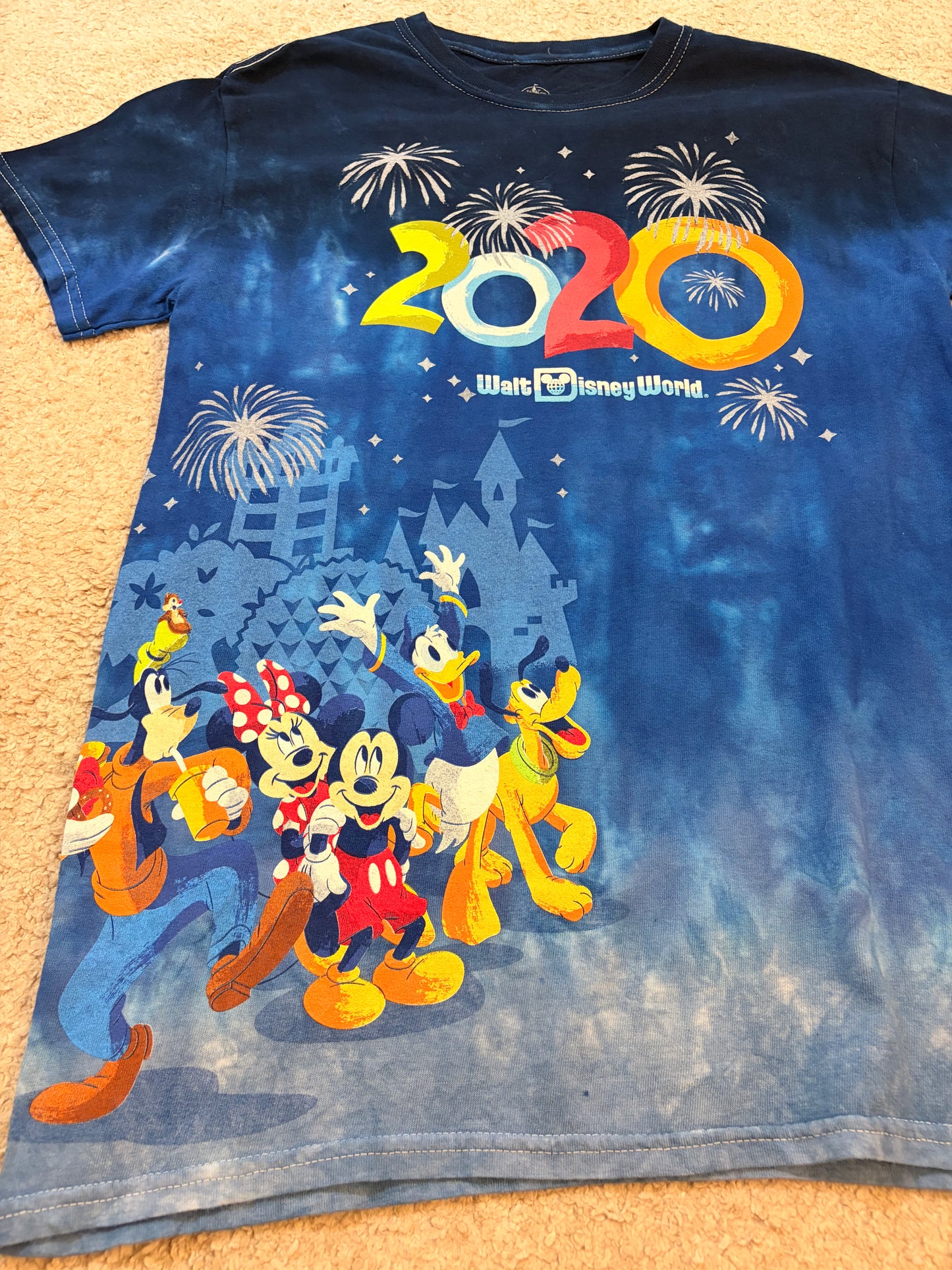 T-shirt Walt Disney World 2020 Tie-Dye Bleu – Taille S | Seconde Main