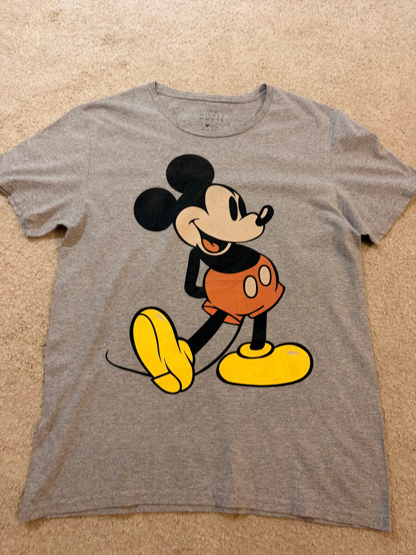 T-shirt Disney Mickey Mouse Gris Chiné – Taille M | Seconde Main