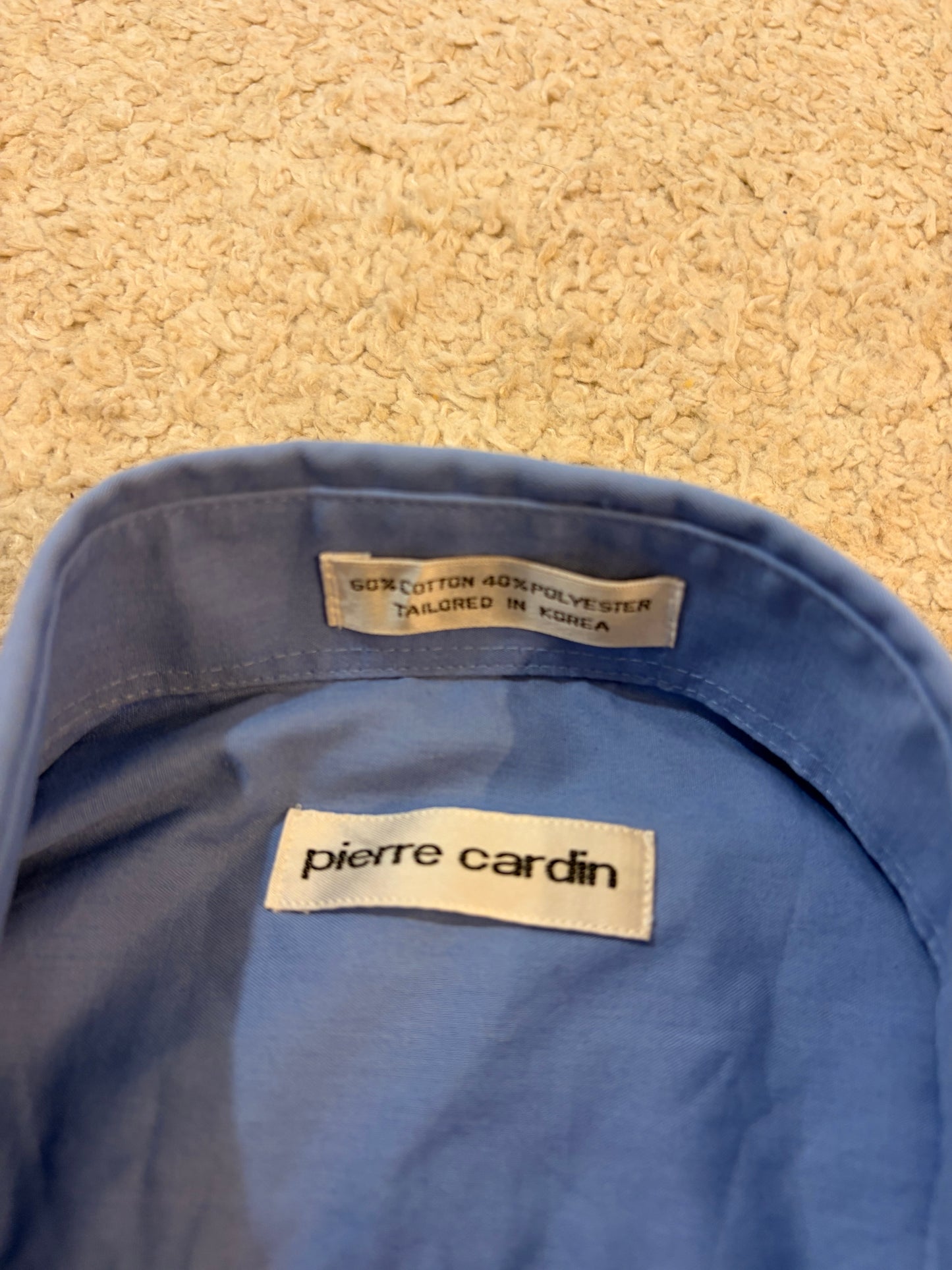 Chemisette Pierre Cardin Bleu Ciel Manches Courtes Col Classique – Homme – Taille 16 (L) – #2