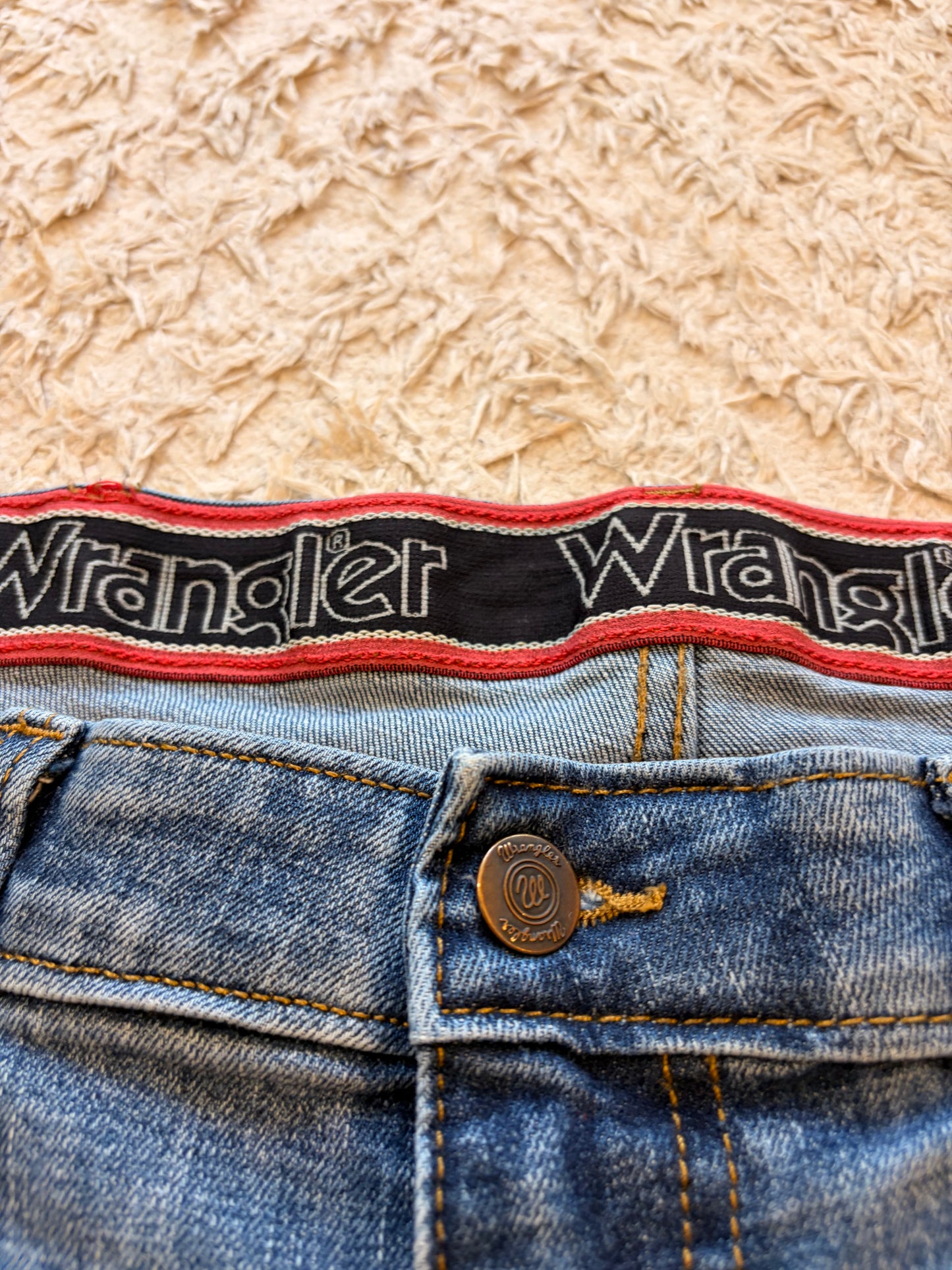 Jean Wrangler 20X Competition Stretch Bleu Droit Bande Élastique Intérieure – Homme – Taille W34/L34 (44)