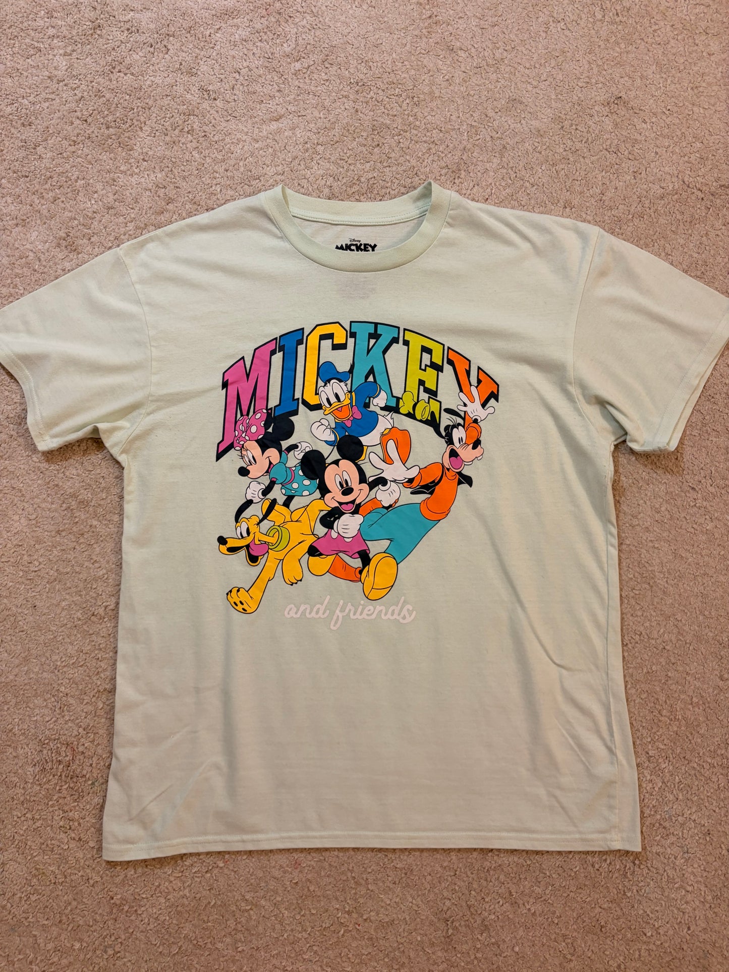 T-shirt Disney Mickey & Friends Vert Menthe – Taille L | Seconde Main